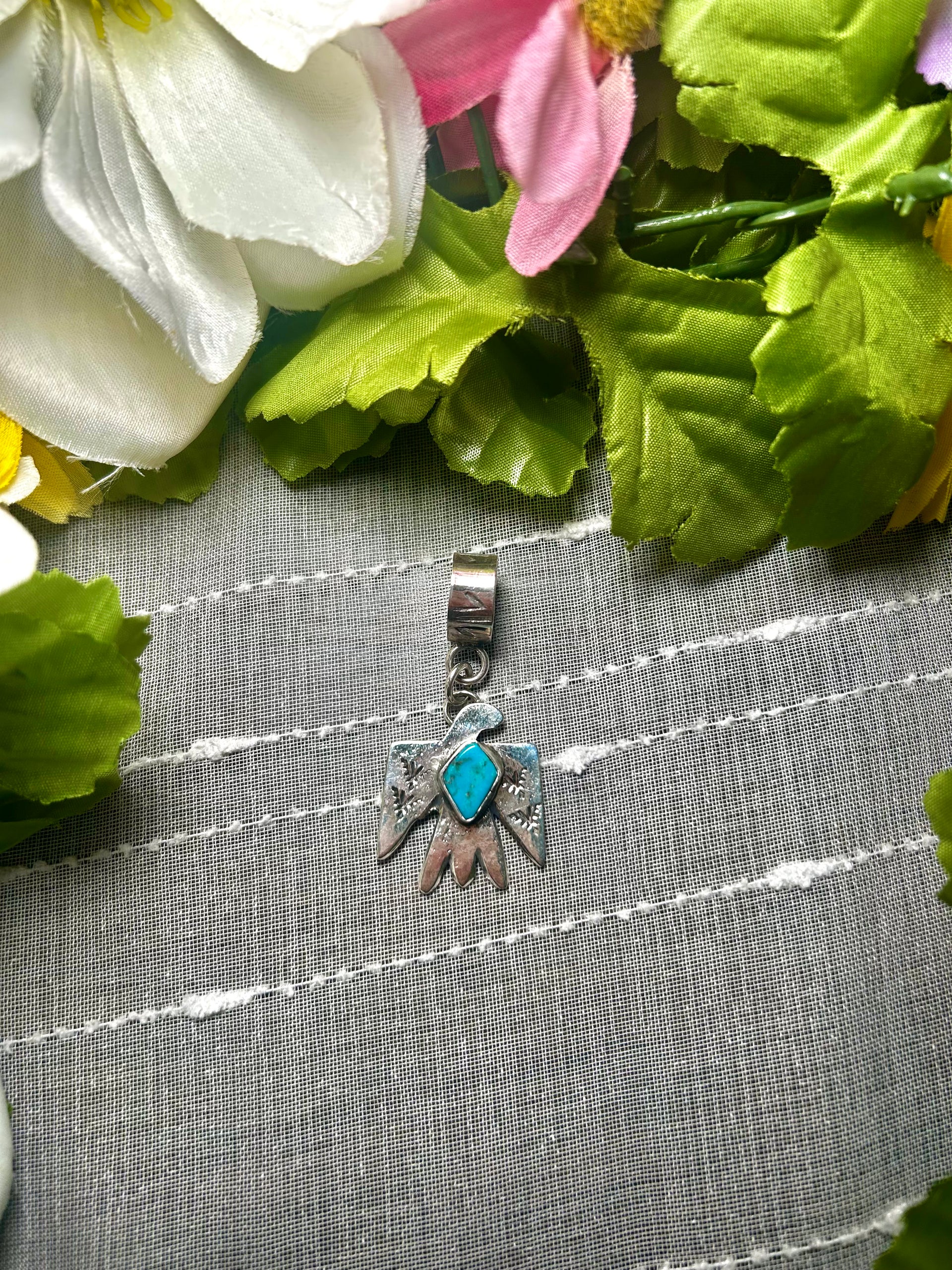 Jude Candelaria Kingman Turquoise & Sterling Silver Pendant