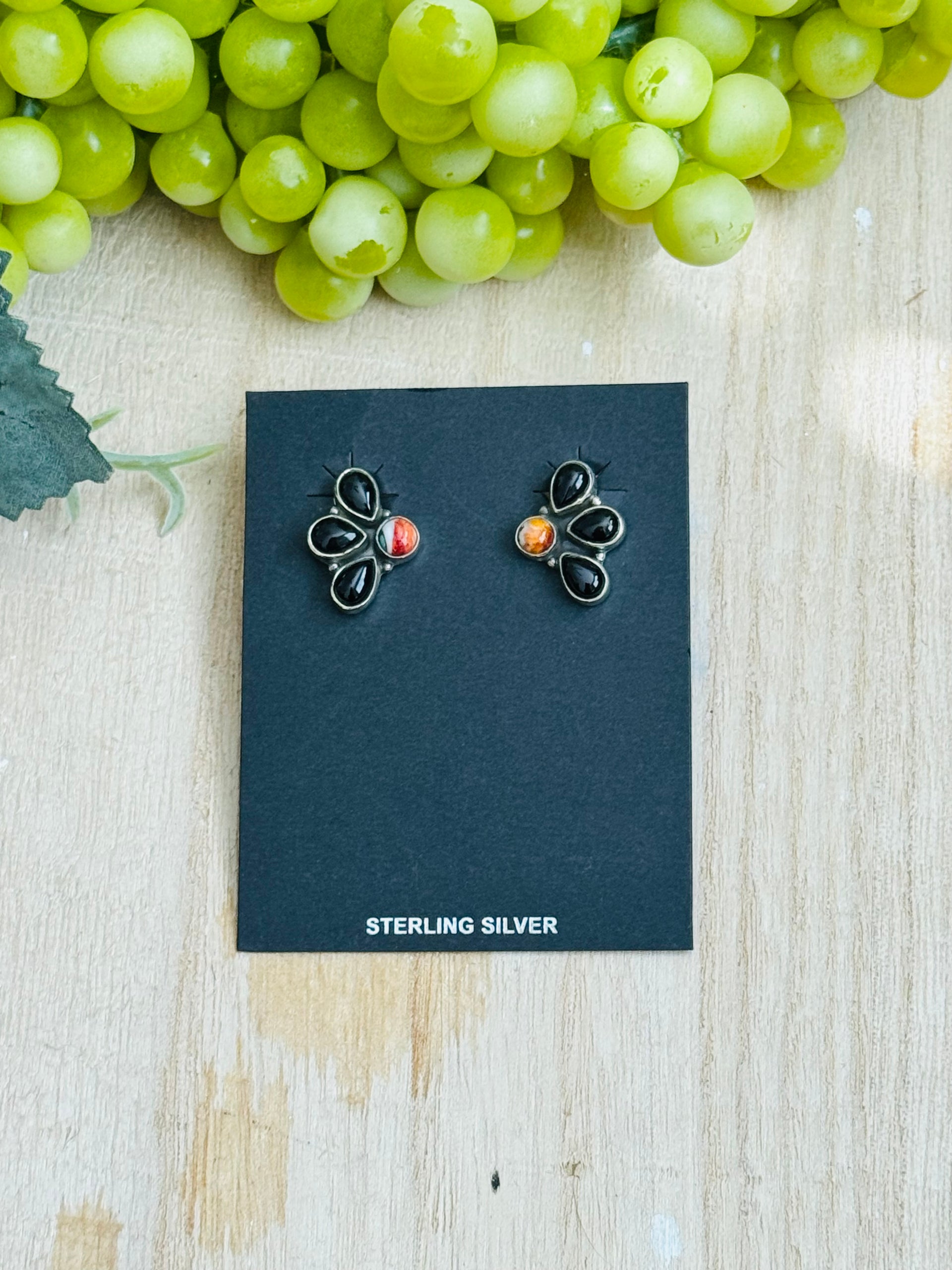 Southwest Handmade Multi Stone & Sterling Silver Post Earrings