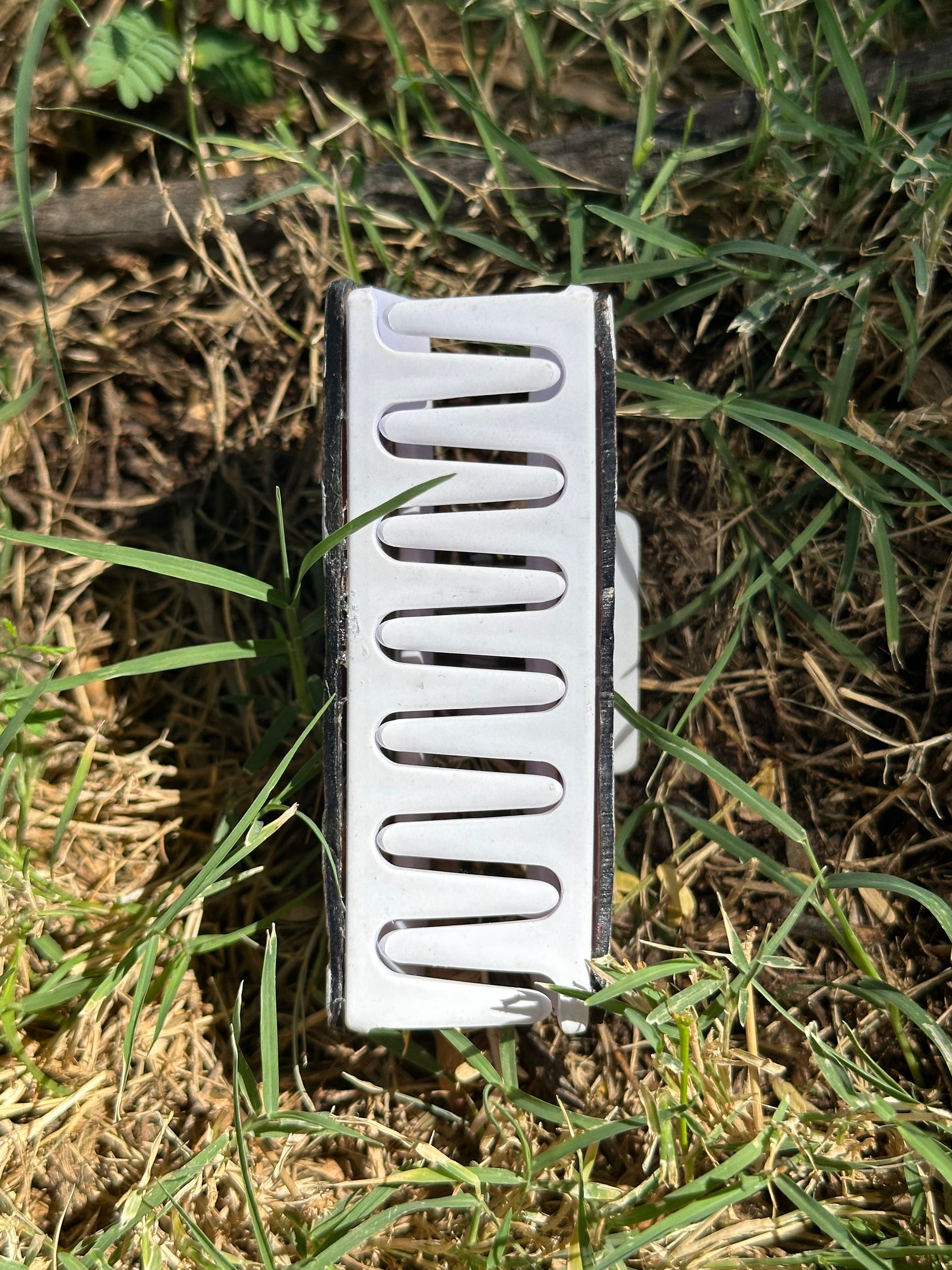 Genuine Tooled Leather Hair Clip