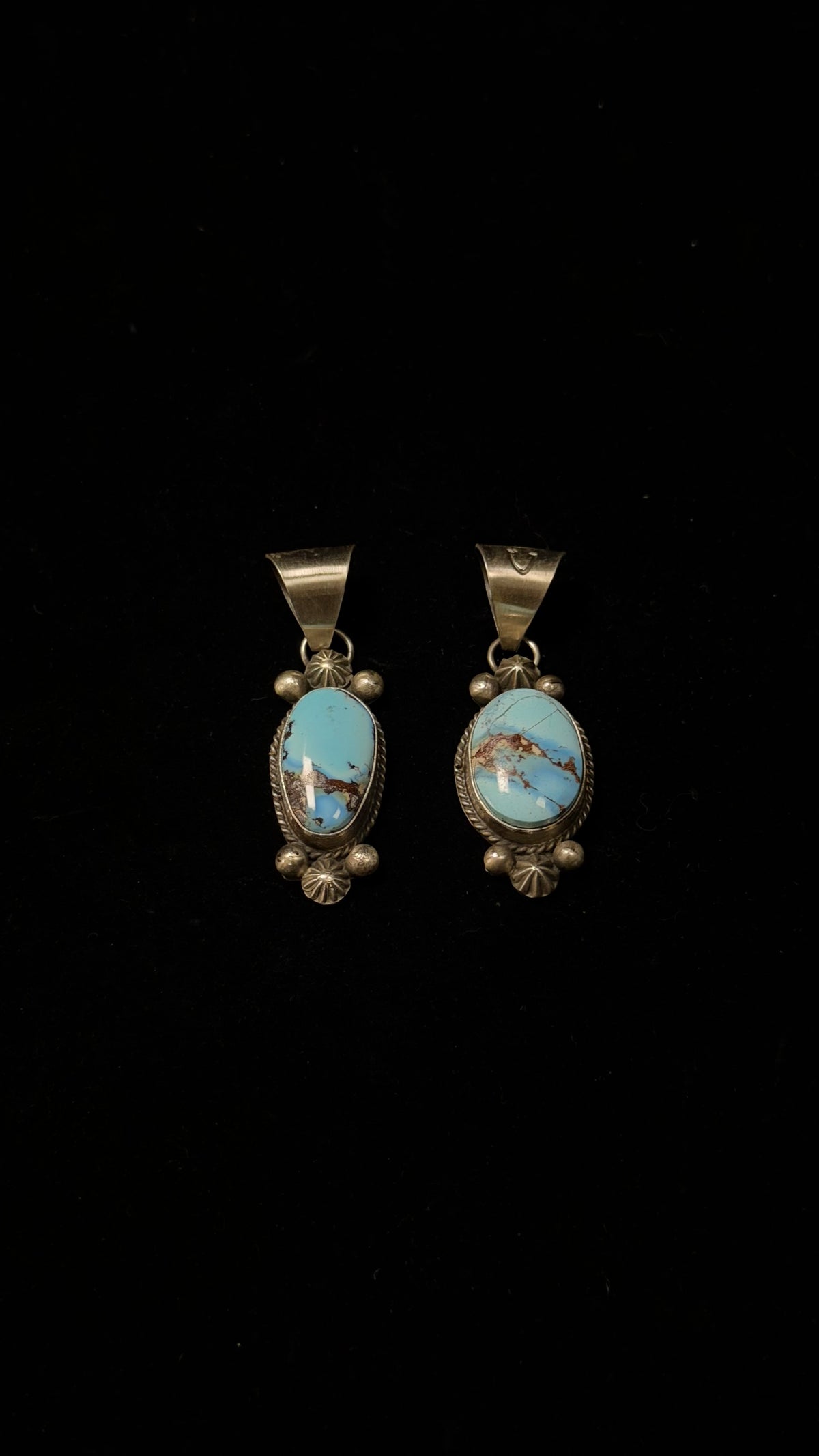 Mathilda Benally Golden Hills Turquoise & Sterling Silver Pendant