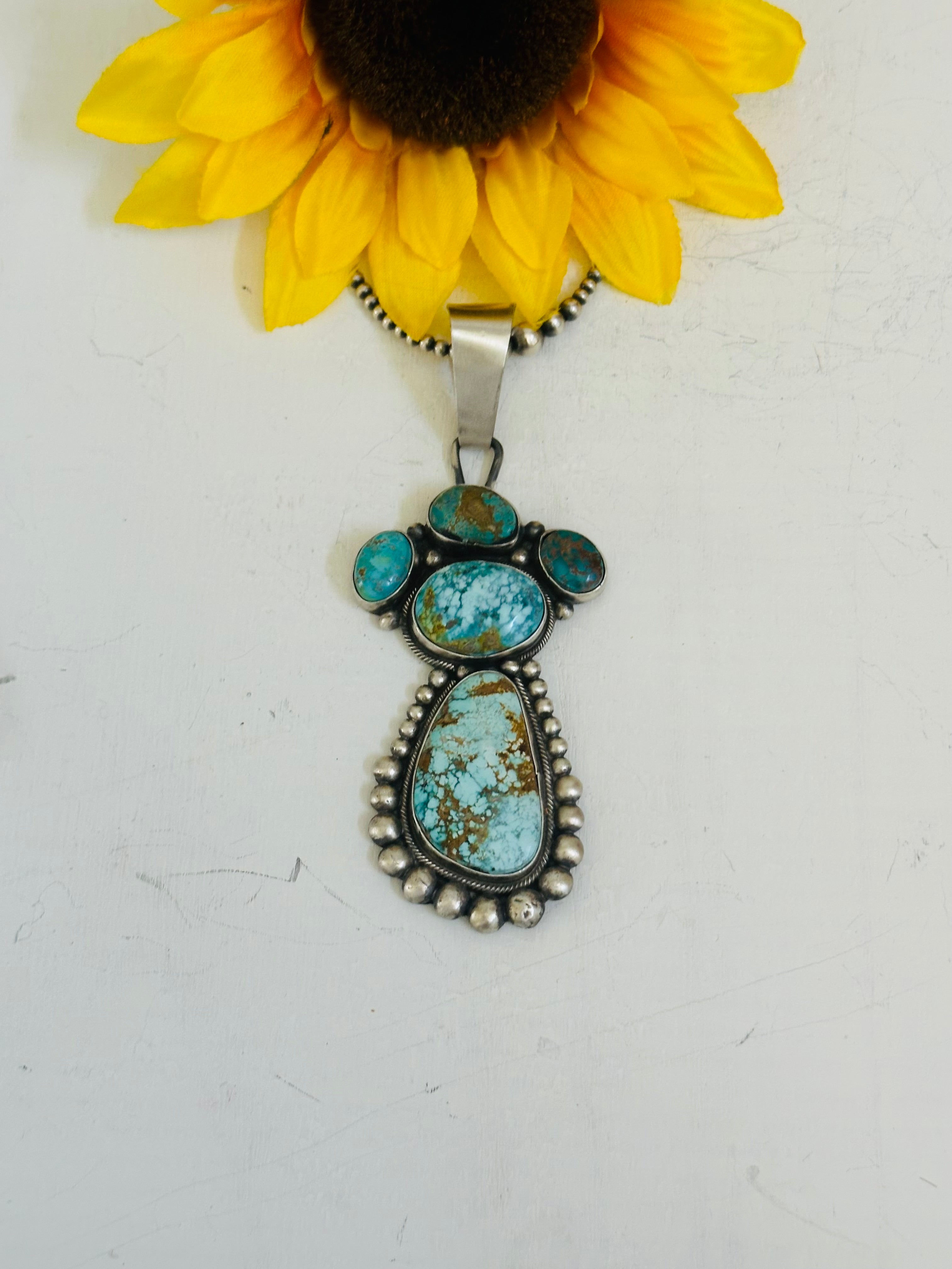 Shelia Becenti Royston Turquoise & Sterling Silver Pendant