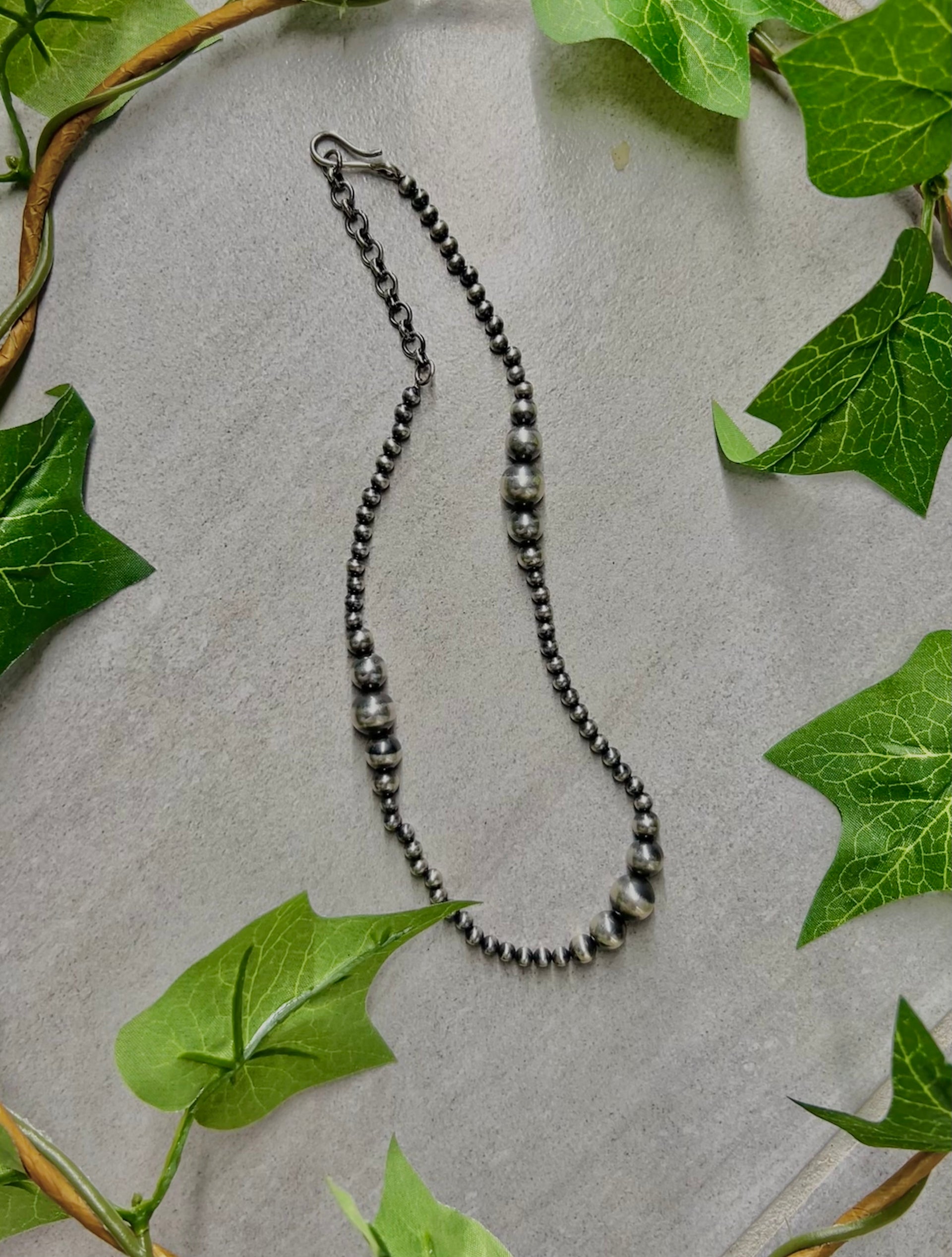 Southwest Made Sterling Sliver Pearl Necklace