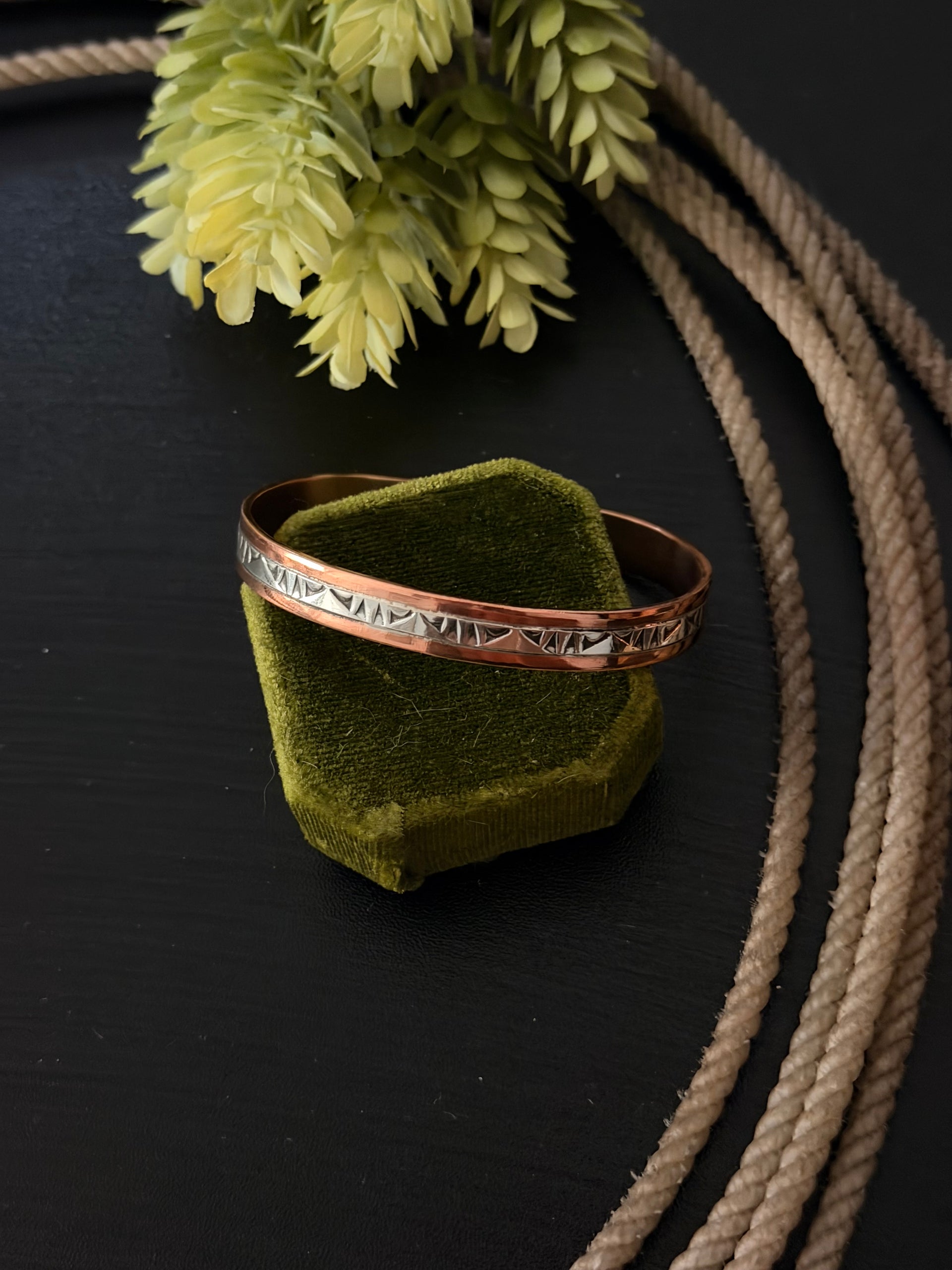 Wylie Secatero Copper & Sterling Silver Cuff Bracelet