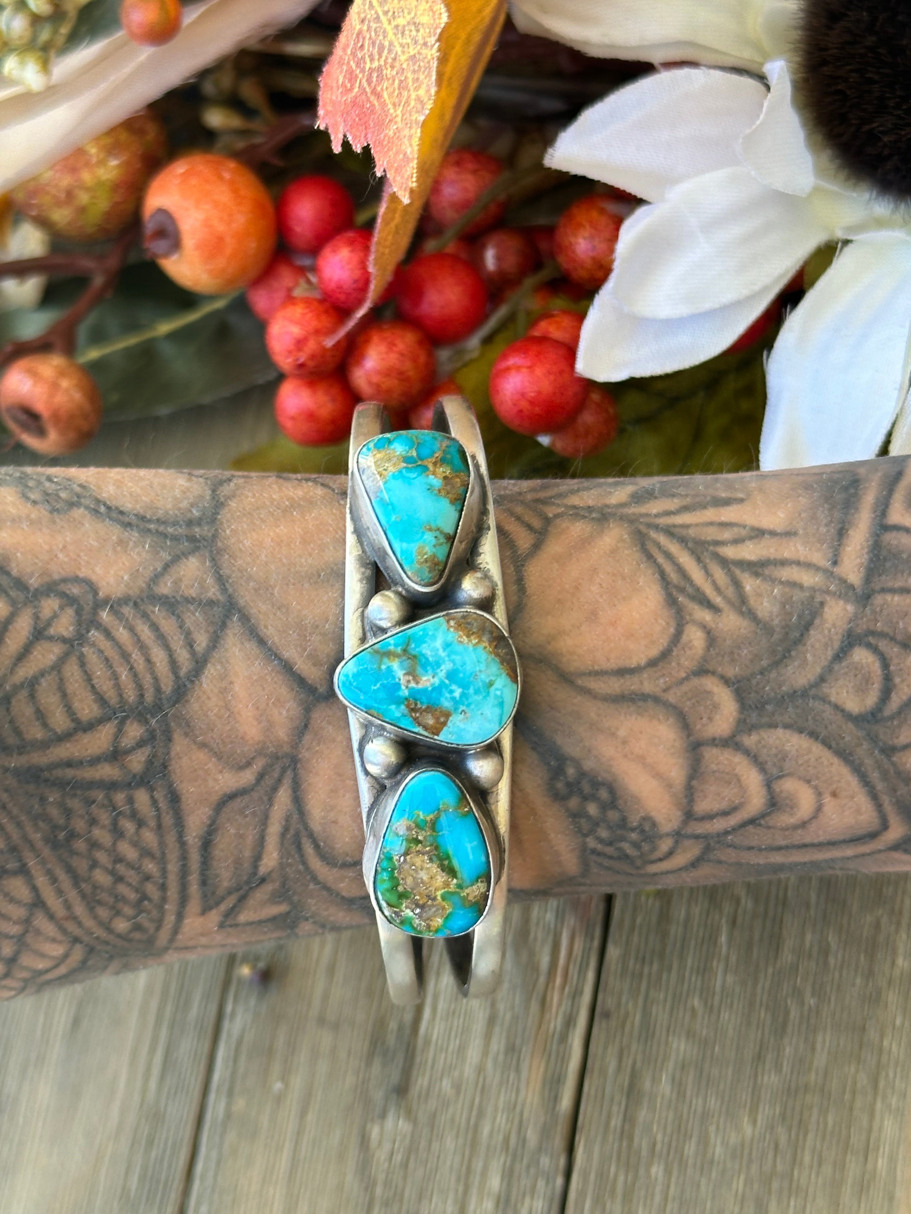 Kathleen Livingston Sonoran Mountain Turquoise & Sterling Silver Cuff Bracelet