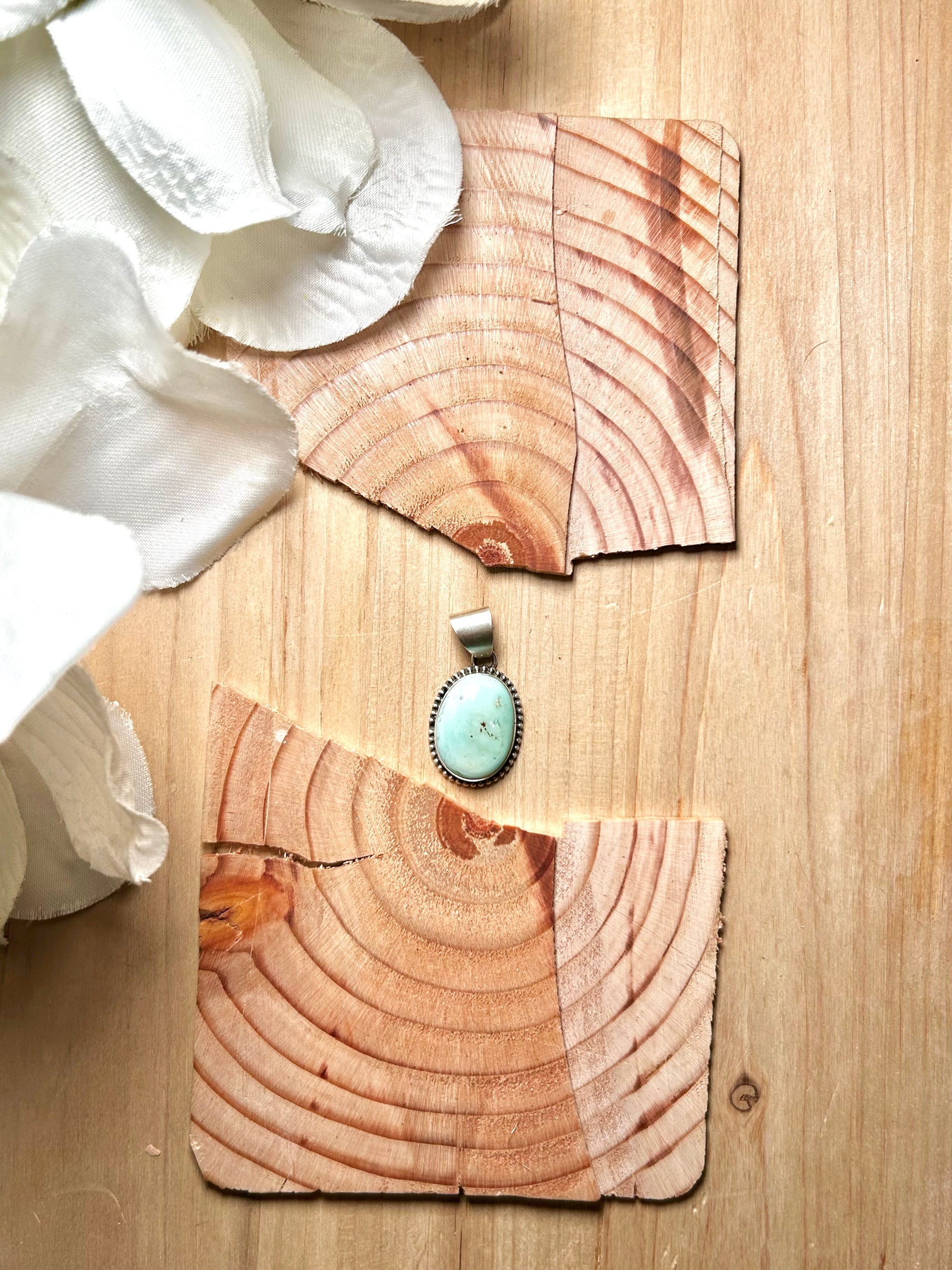 Navajo Made Royston Turquoise & Sterling Silver Pendant