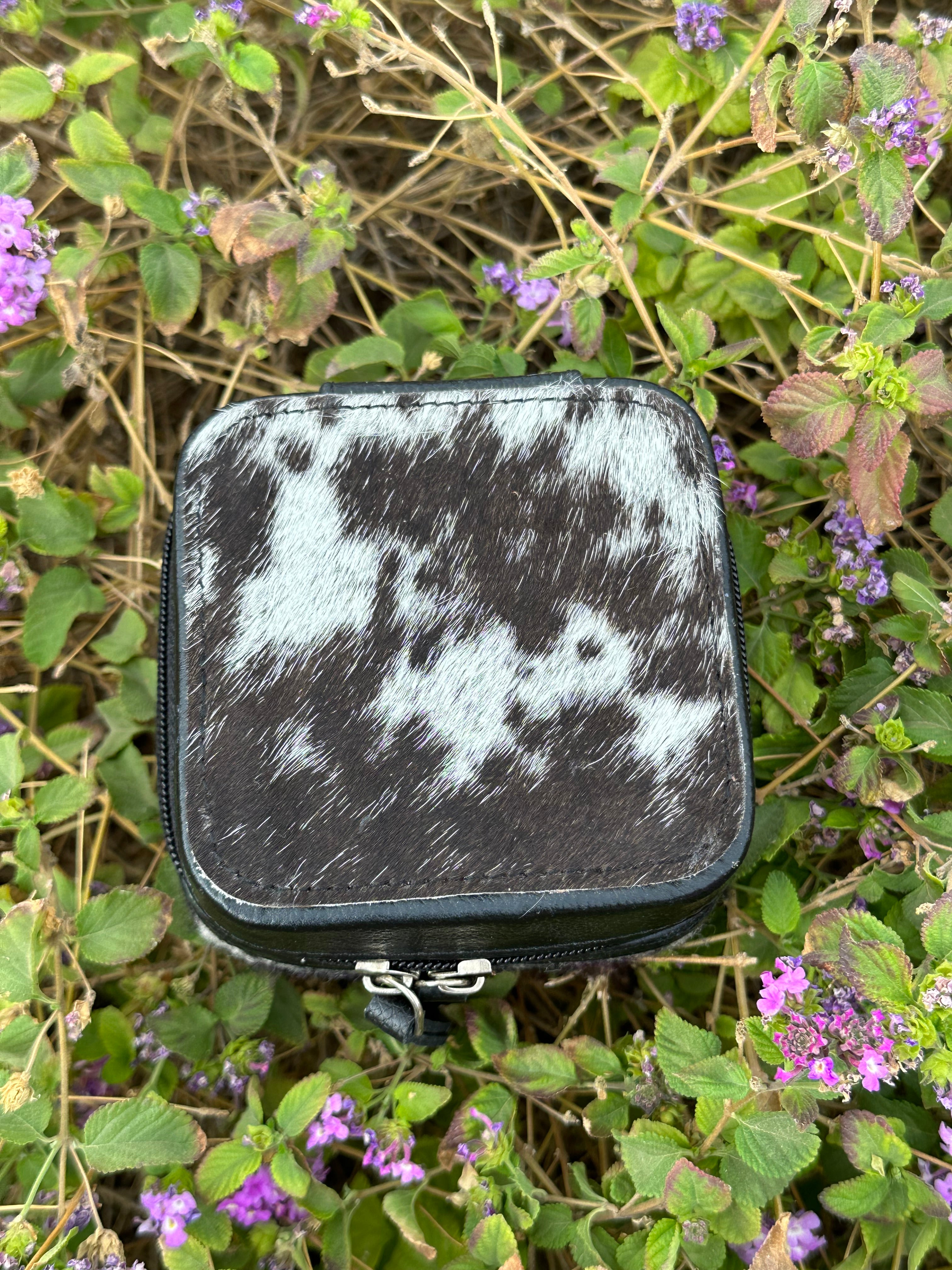 Genuine Leather Cowhide & Saddle Bag Jewelry Box