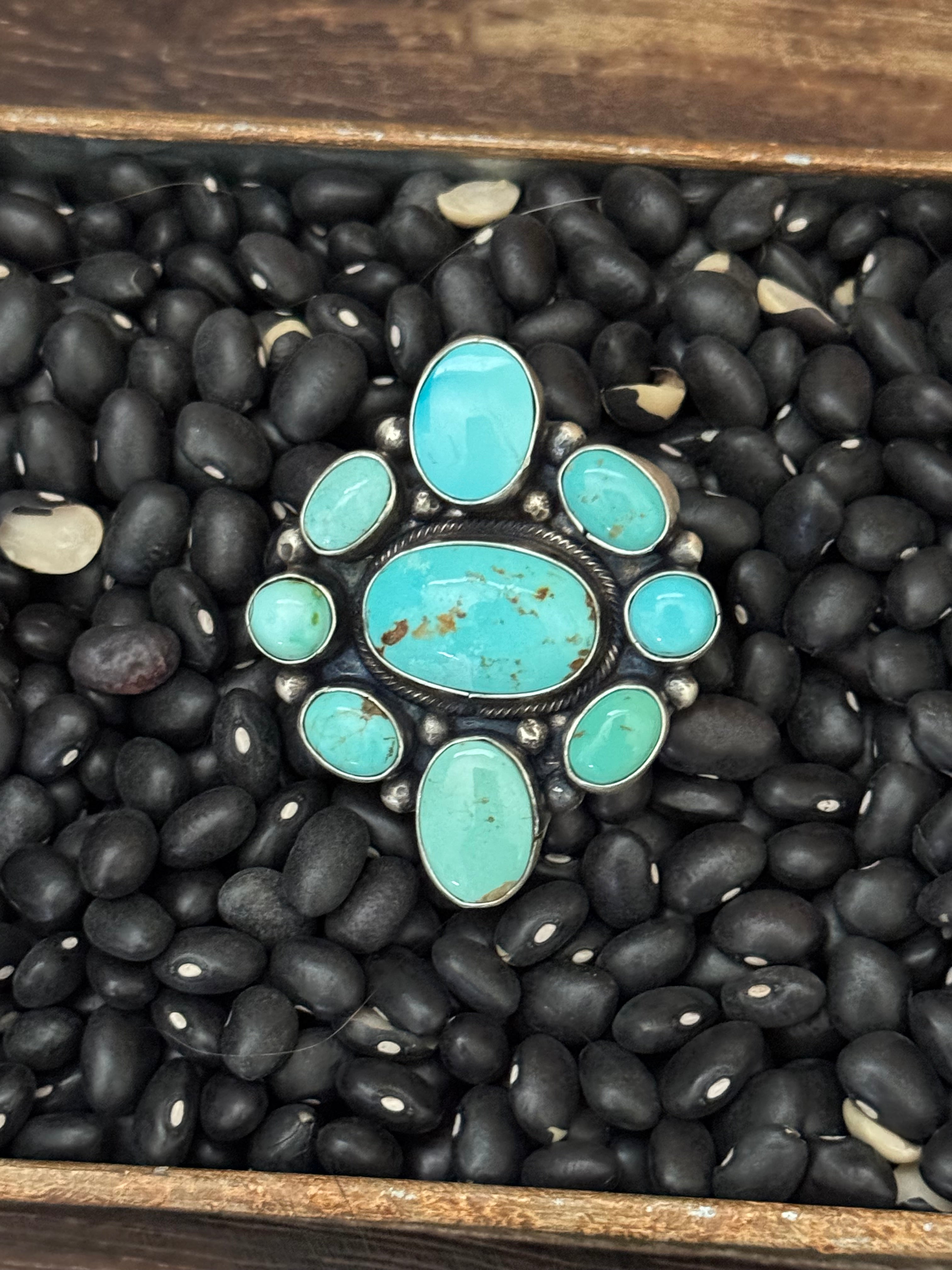 Sheila Becenti Kingman Turquoise Sterling Silver Ring