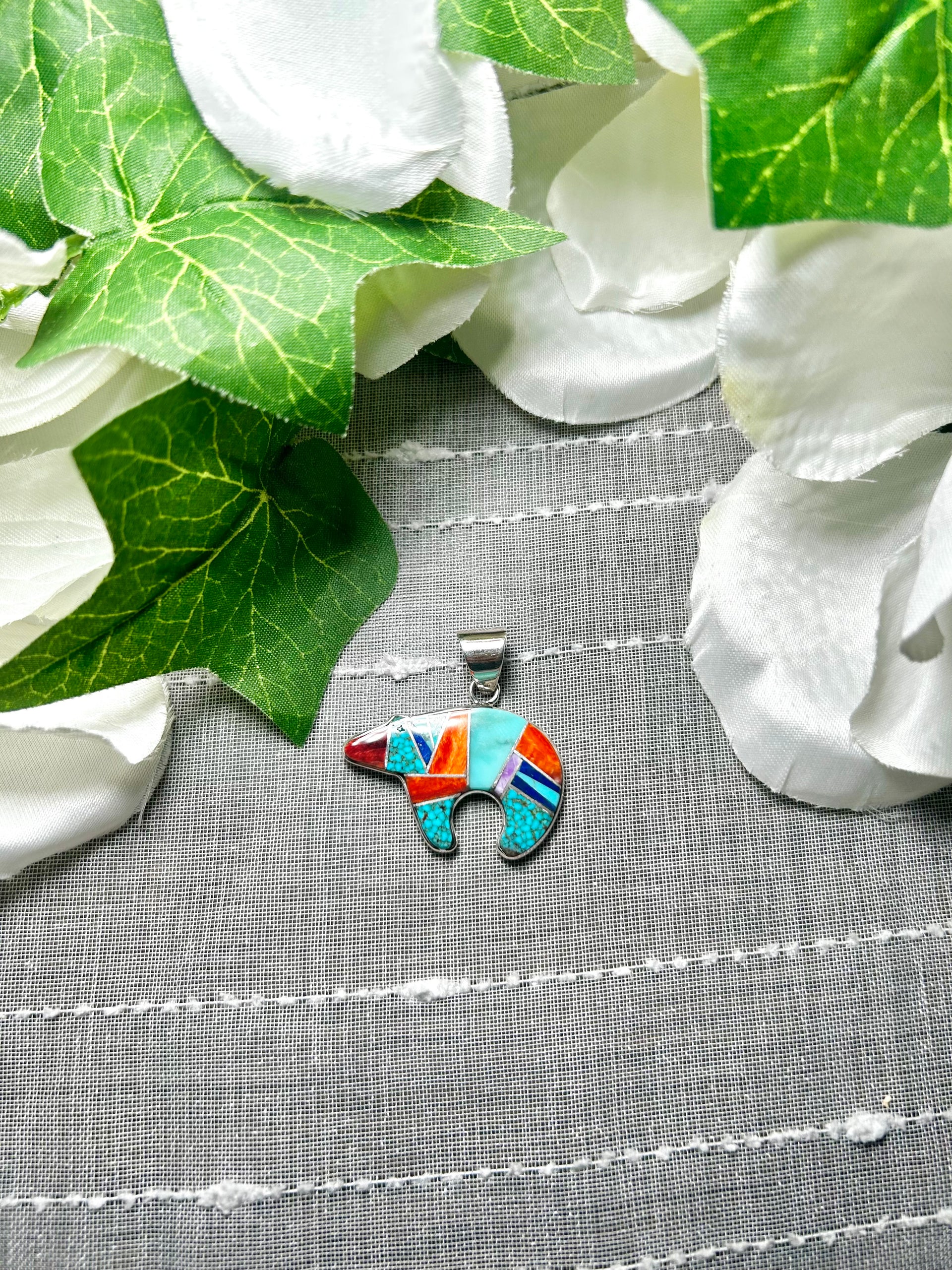 Harley Jake Multi Stone & Sterling Silver Pendant