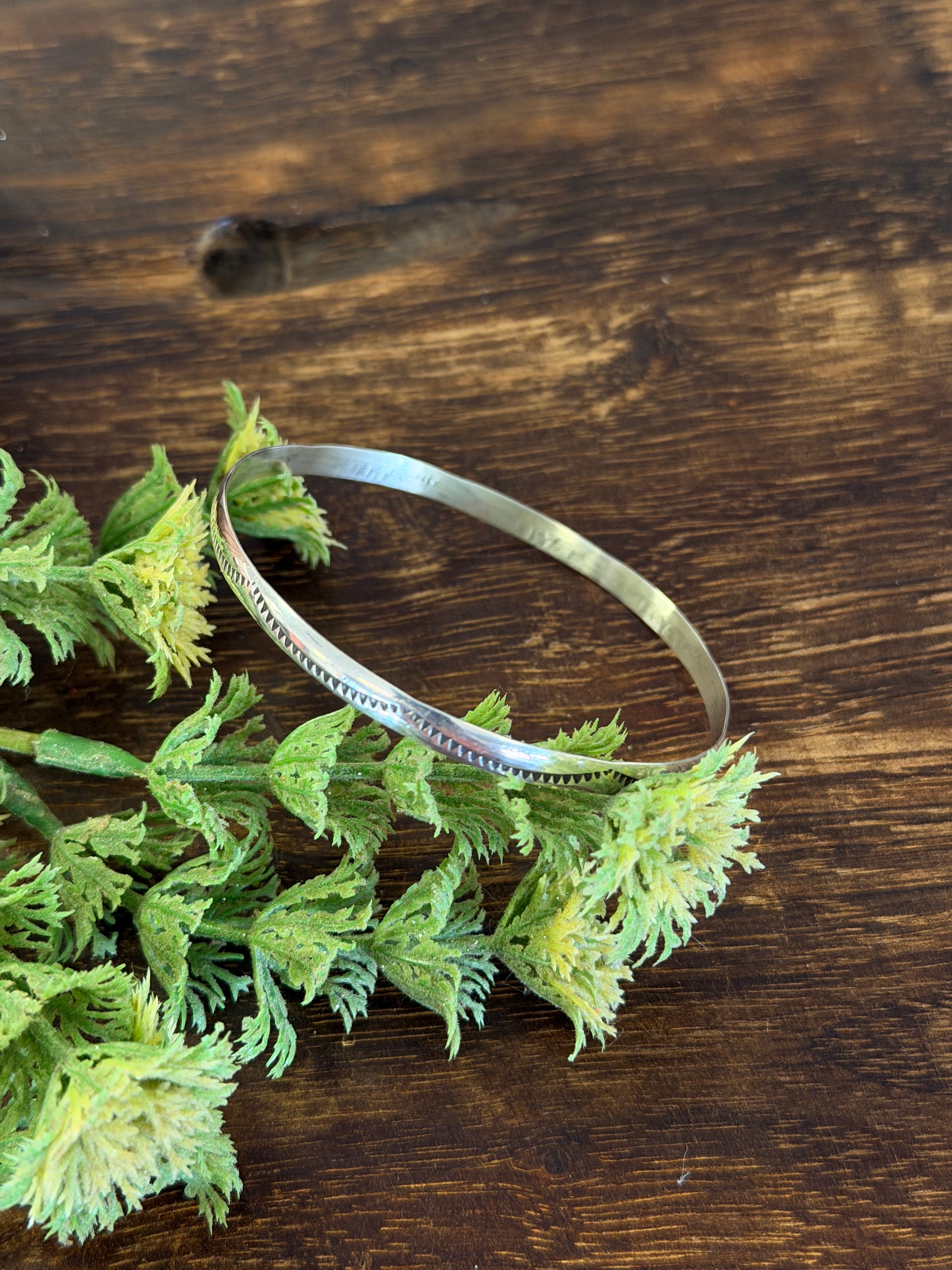Navajo Made Sterling Silver Bangle Cuff Bracelet