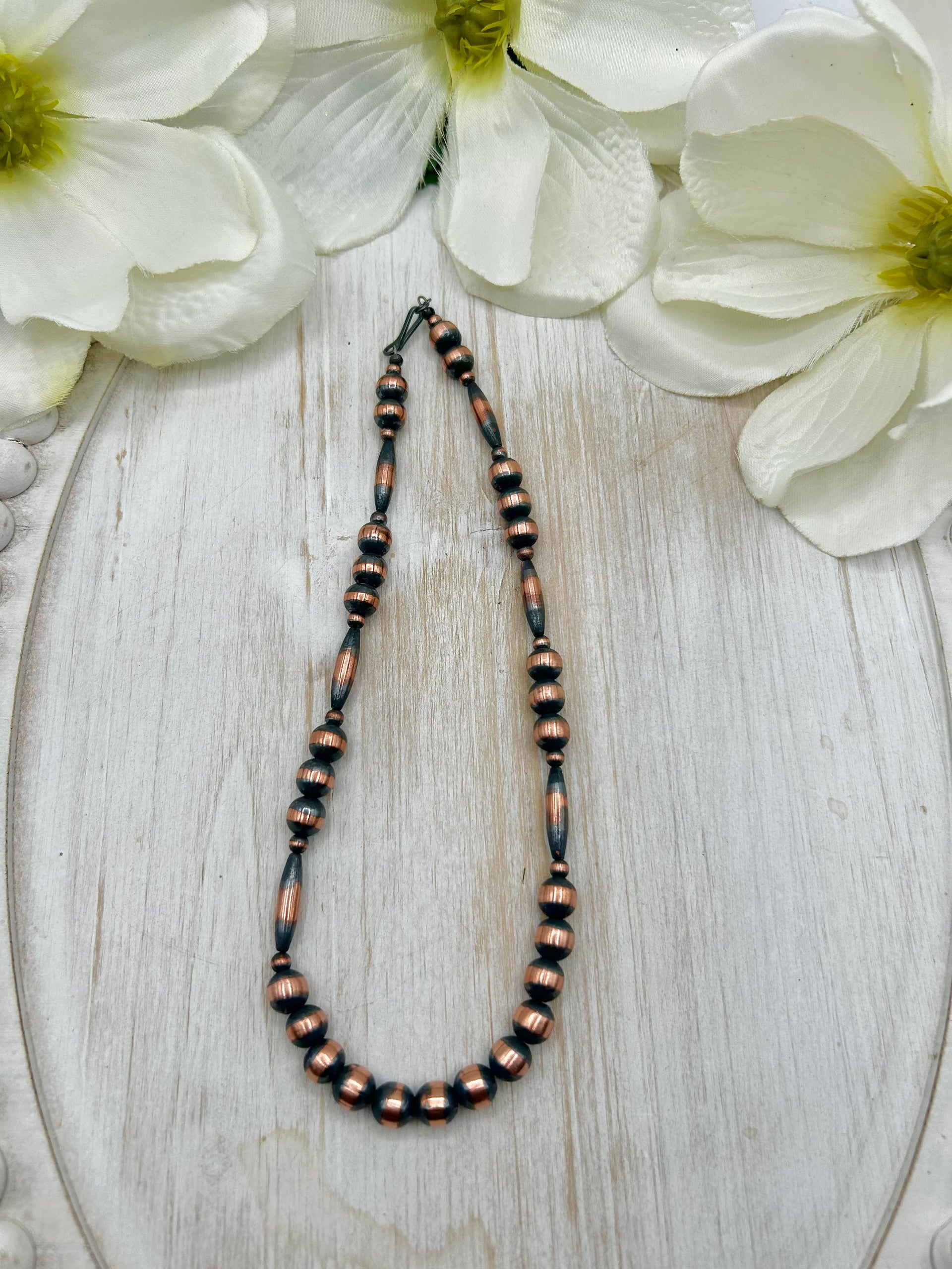 Navajo Made Strung Copper Necklace