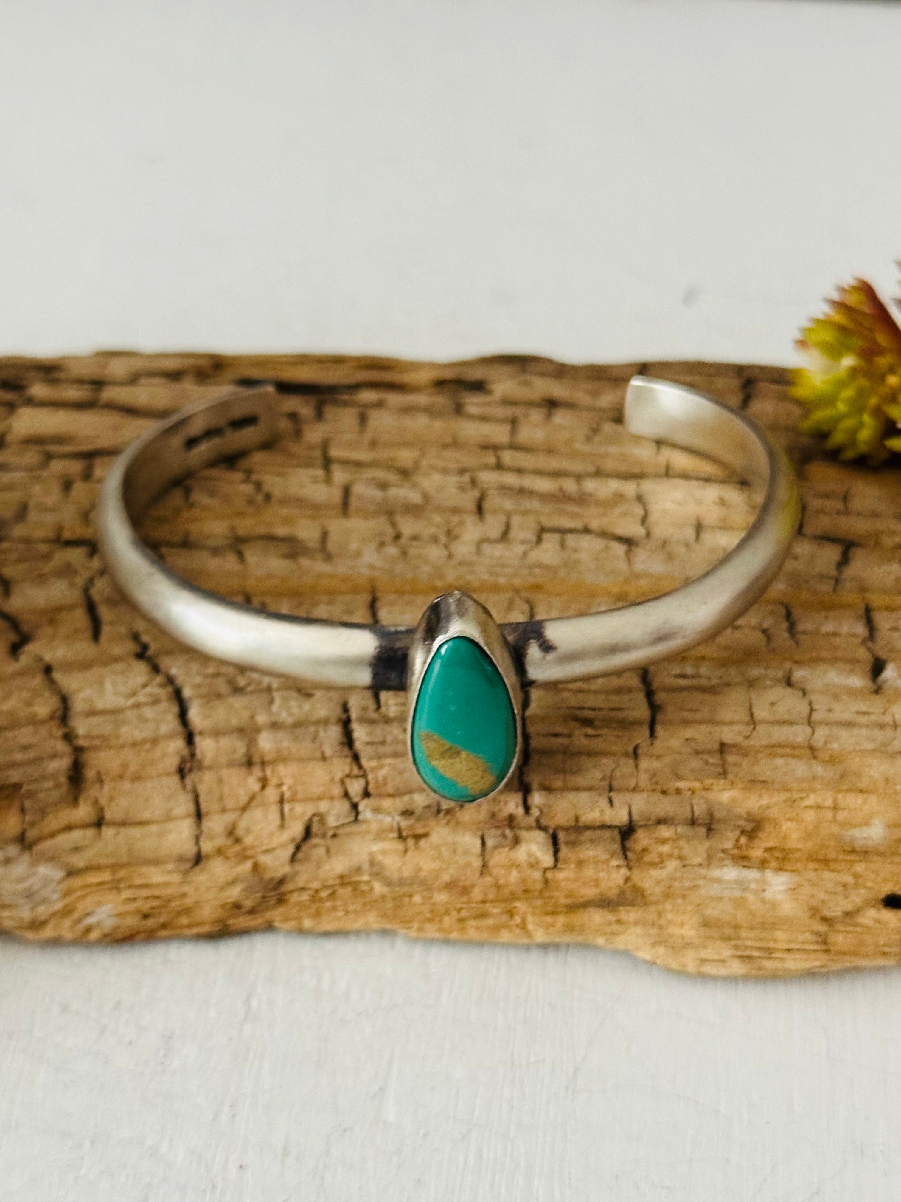 Navajo Royston Turquoise & Sterling Silver Cuff Bracelet