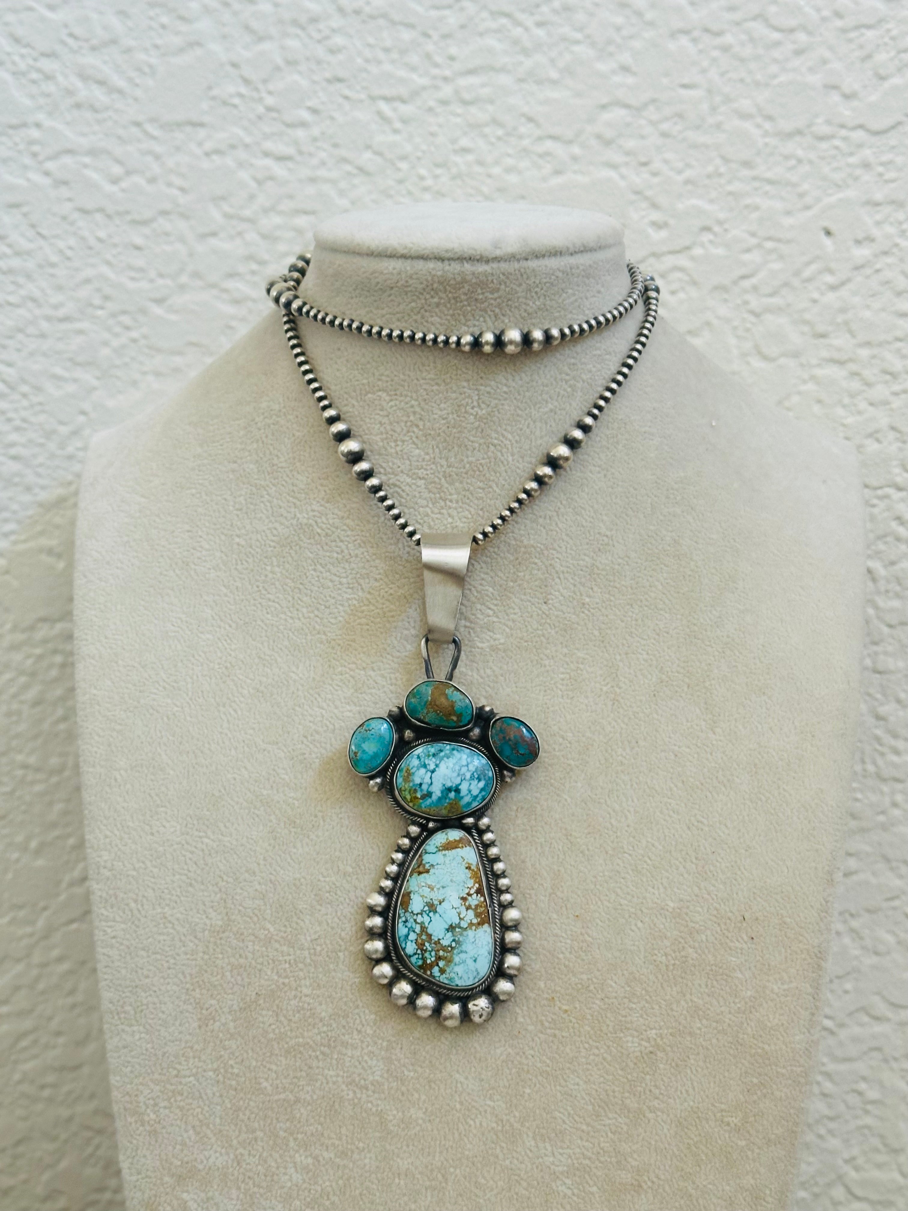 Shelia Becenti Royston Turquoise & Sterling Silver Pendant