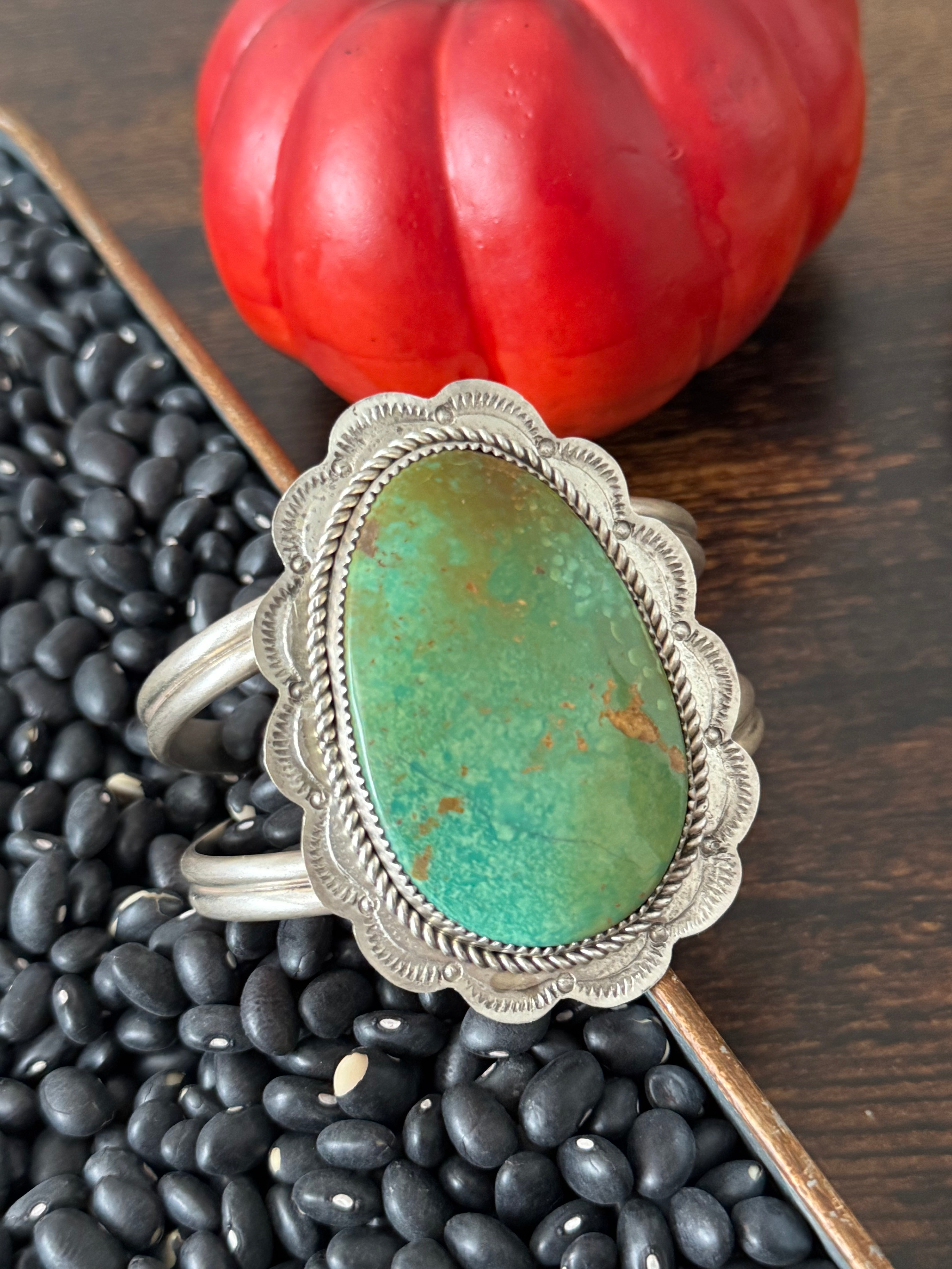 Danny Hinio Royston Turquoise & Sterling Silver Cuff Bracelet