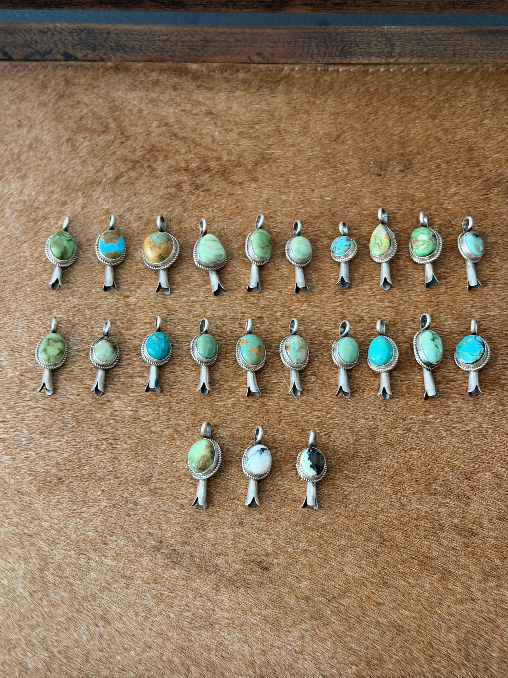 Navajo Made Sterling Silver Blossom Pendant