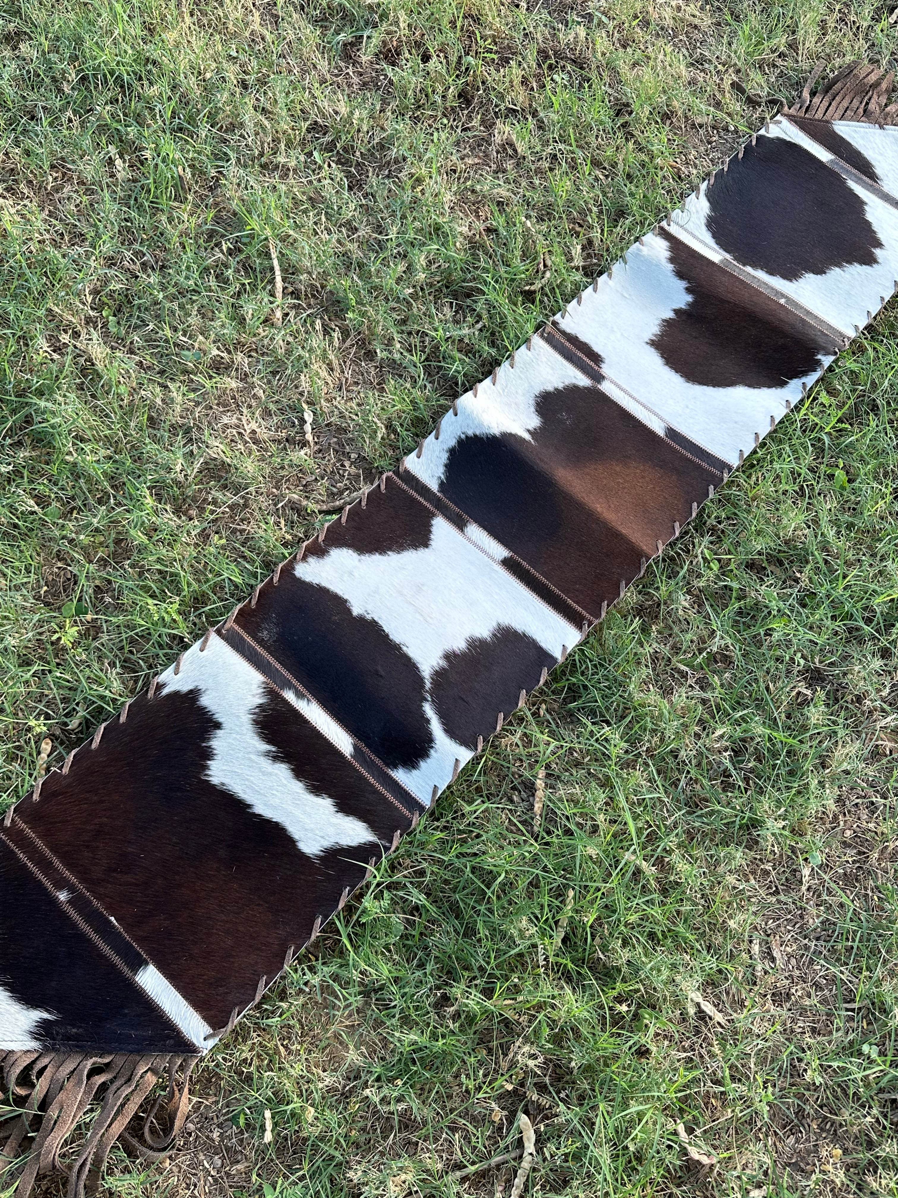 Genuine Leather Cowhide Table Runner