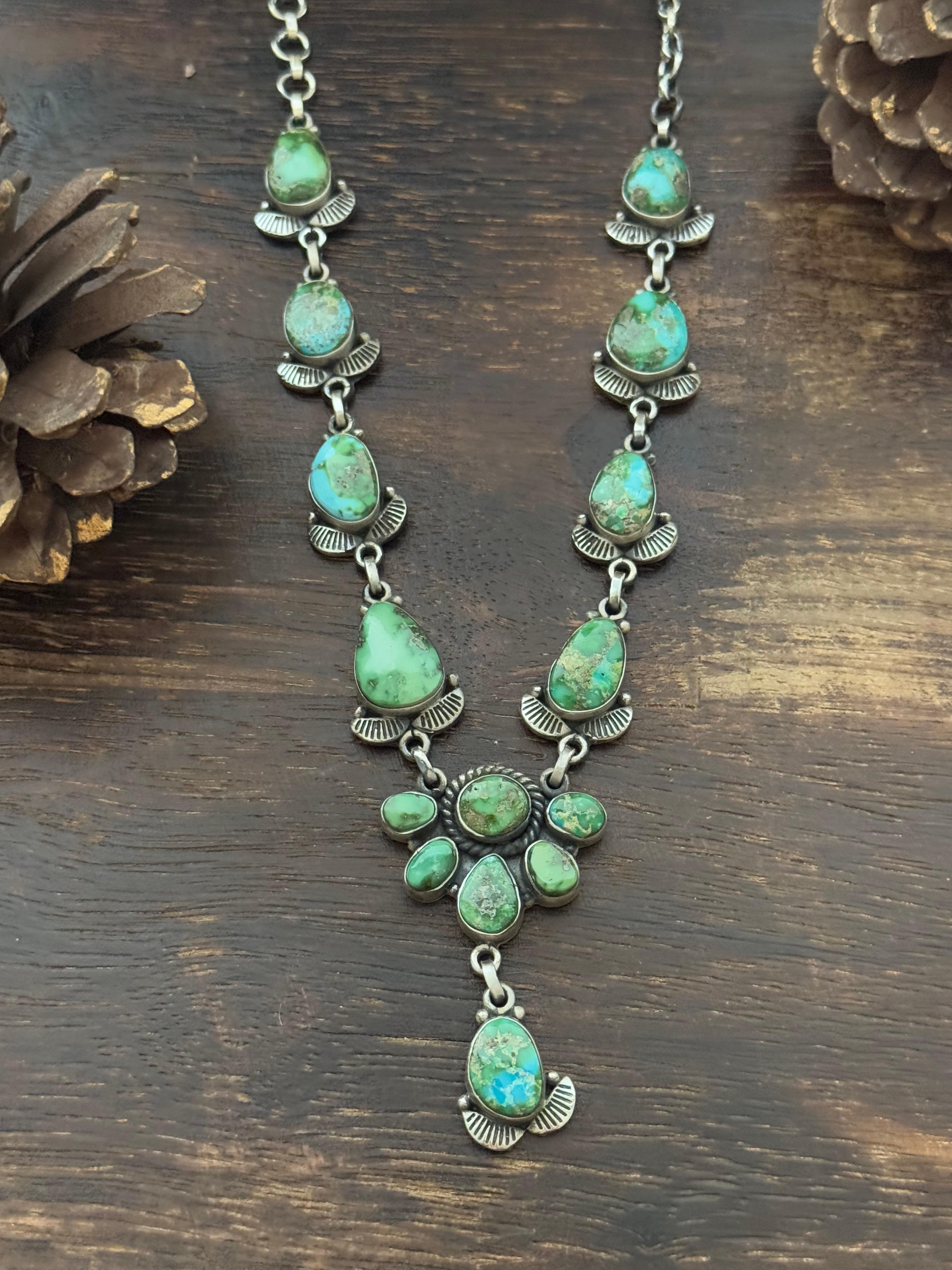 TTD Sonoran Mountain Turquoise & Sterling Silver Lariat Necklace