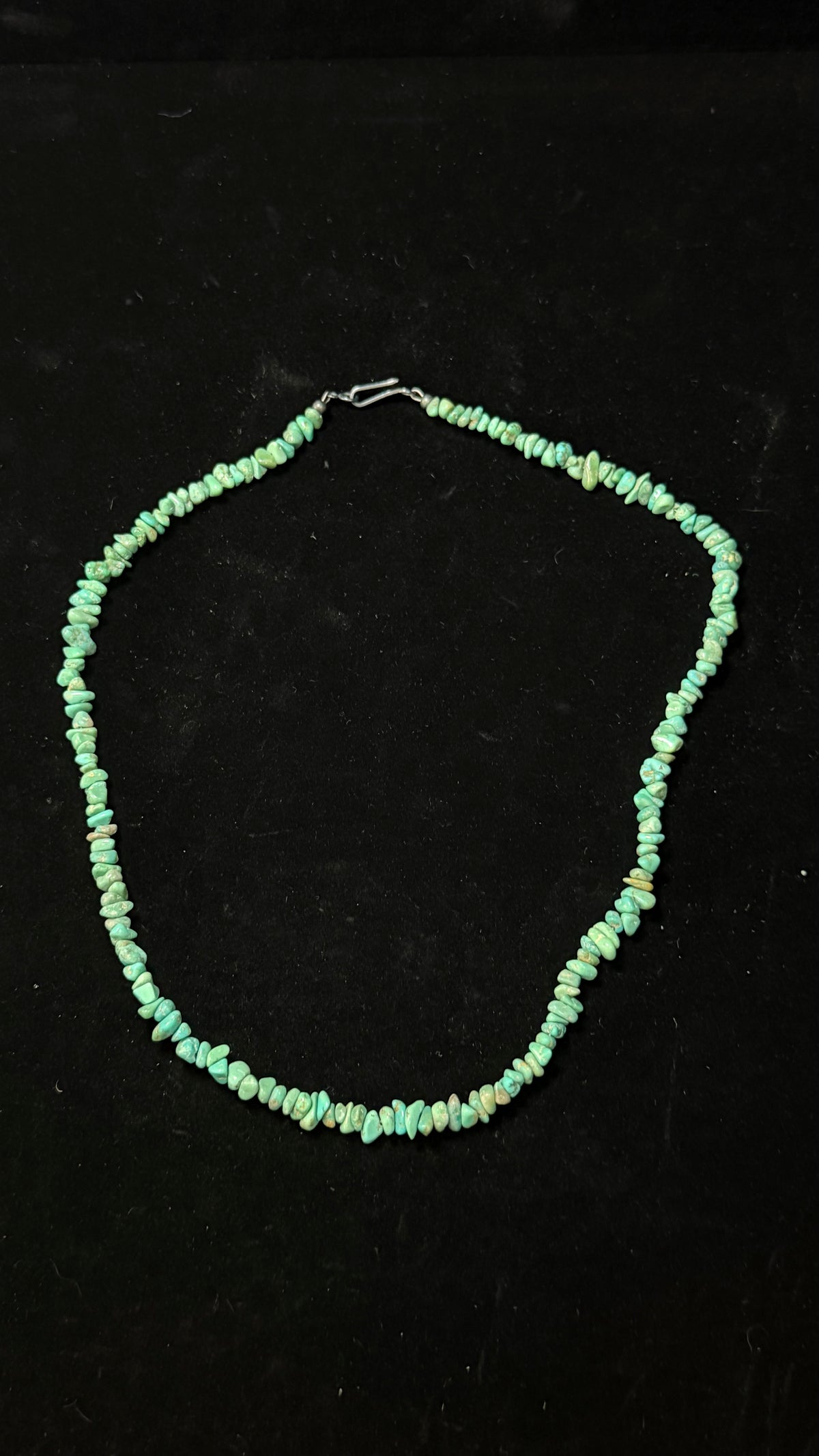 Navajo Strung Kingman Turquoise & Sterling Silver Beaded 24” Necklace