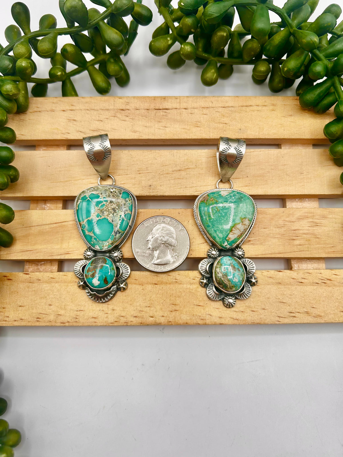 Jackson Hoskie Fox Turquoise & Sterling Silver Pendant