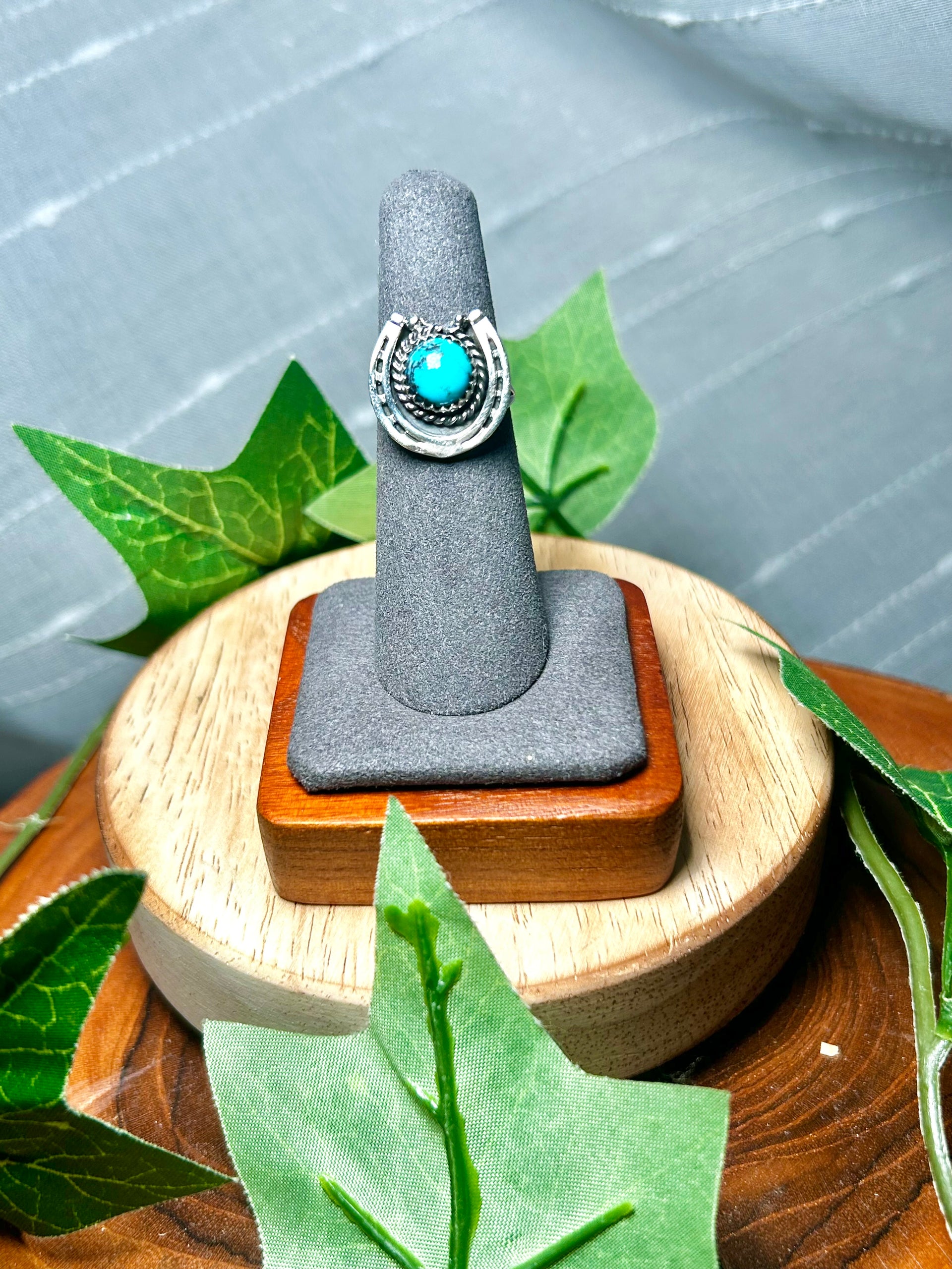Navajo Made Kingman Turquoise & Sterling Silver Ring