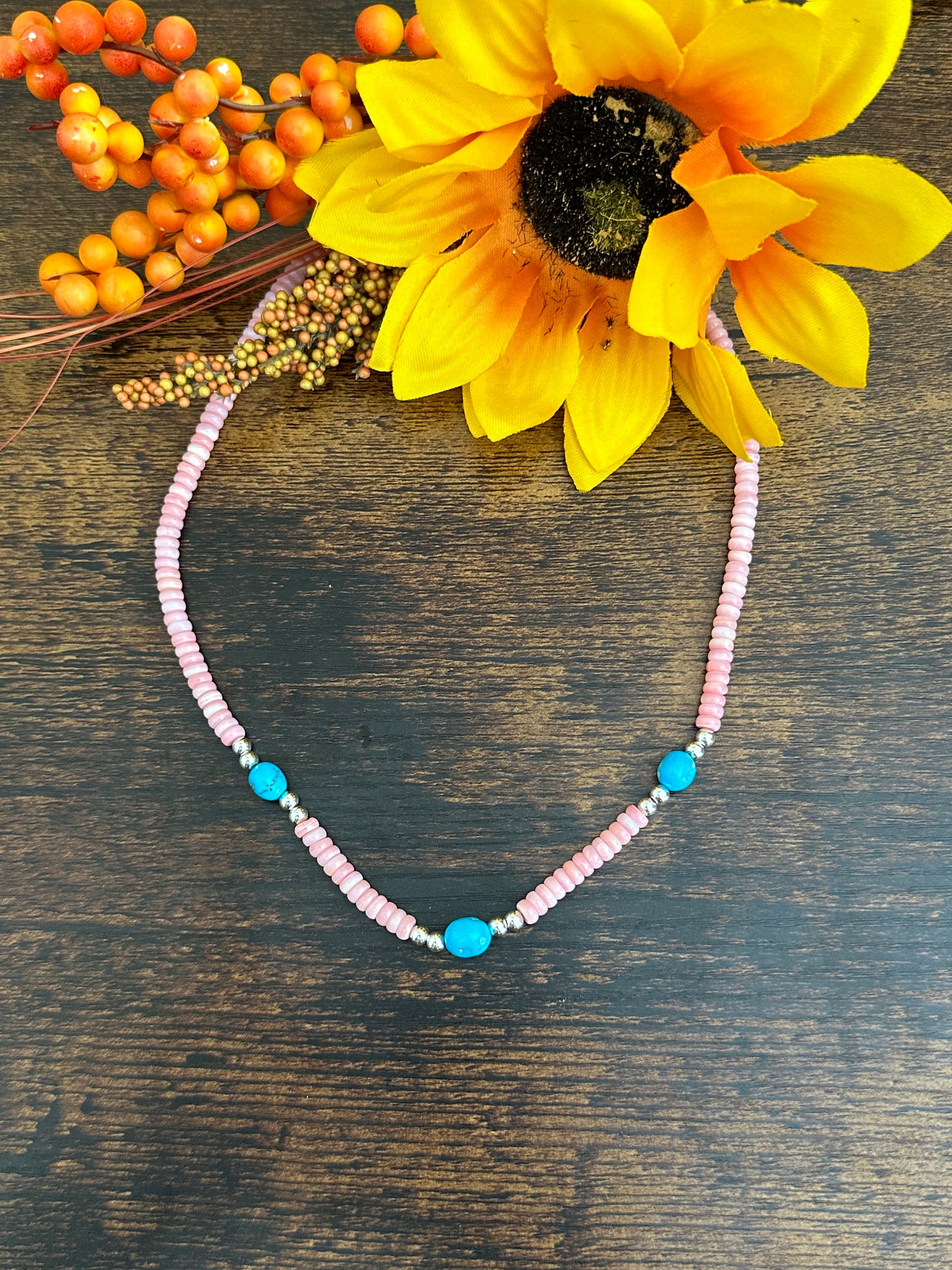 Navajo Strung Multi Stone & Sterling Silver Beaded Necklace