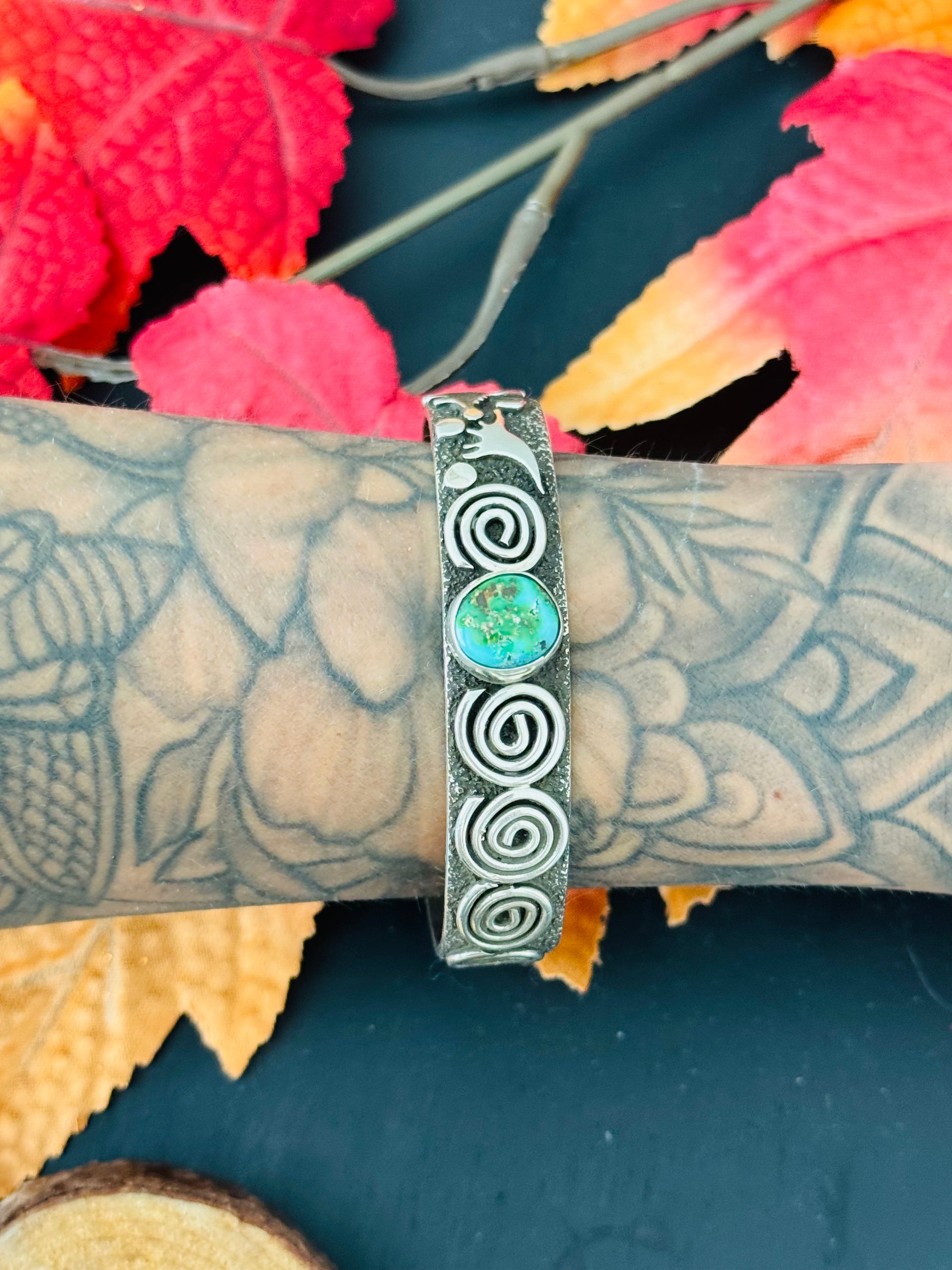 Alex Sanchez Sonoran Mountain Turquoise & Sterling Silver Cuff Bracelet
