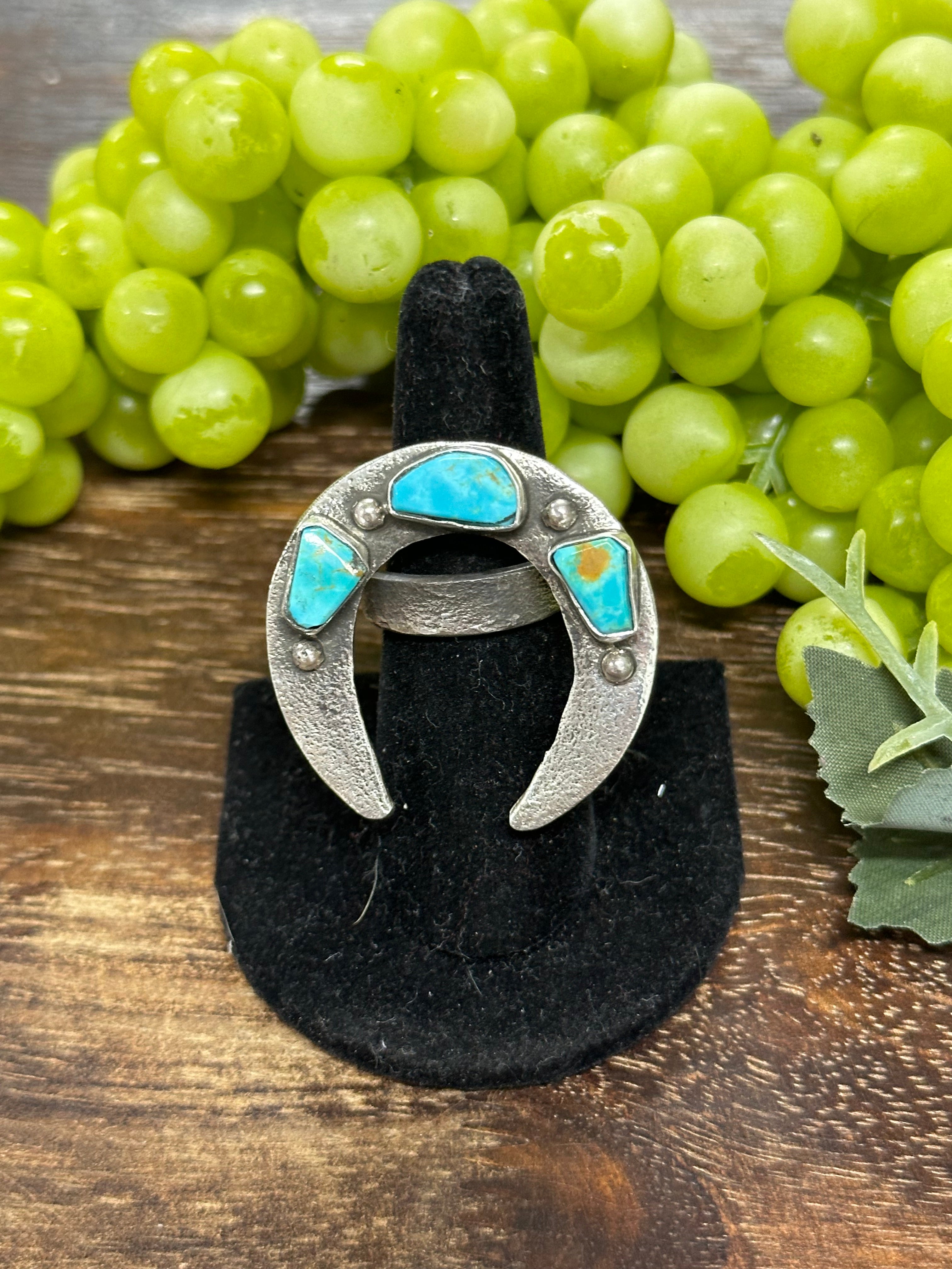 Jude Candalaria Royston Turquoise Sterling Silver Adjustable Ring