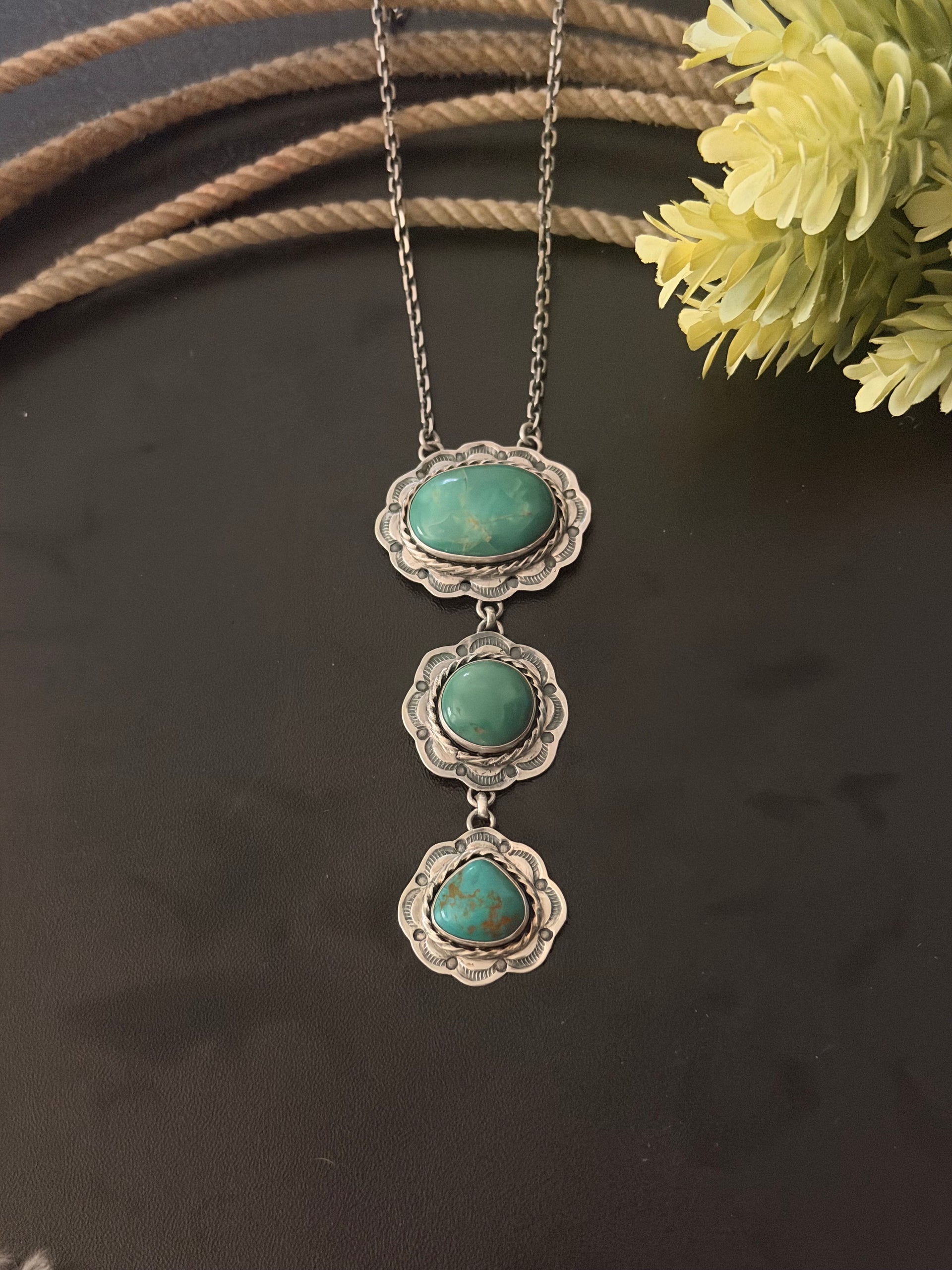 Larry Kaye Kingman Turquoise & Sterling Silver Necklace
