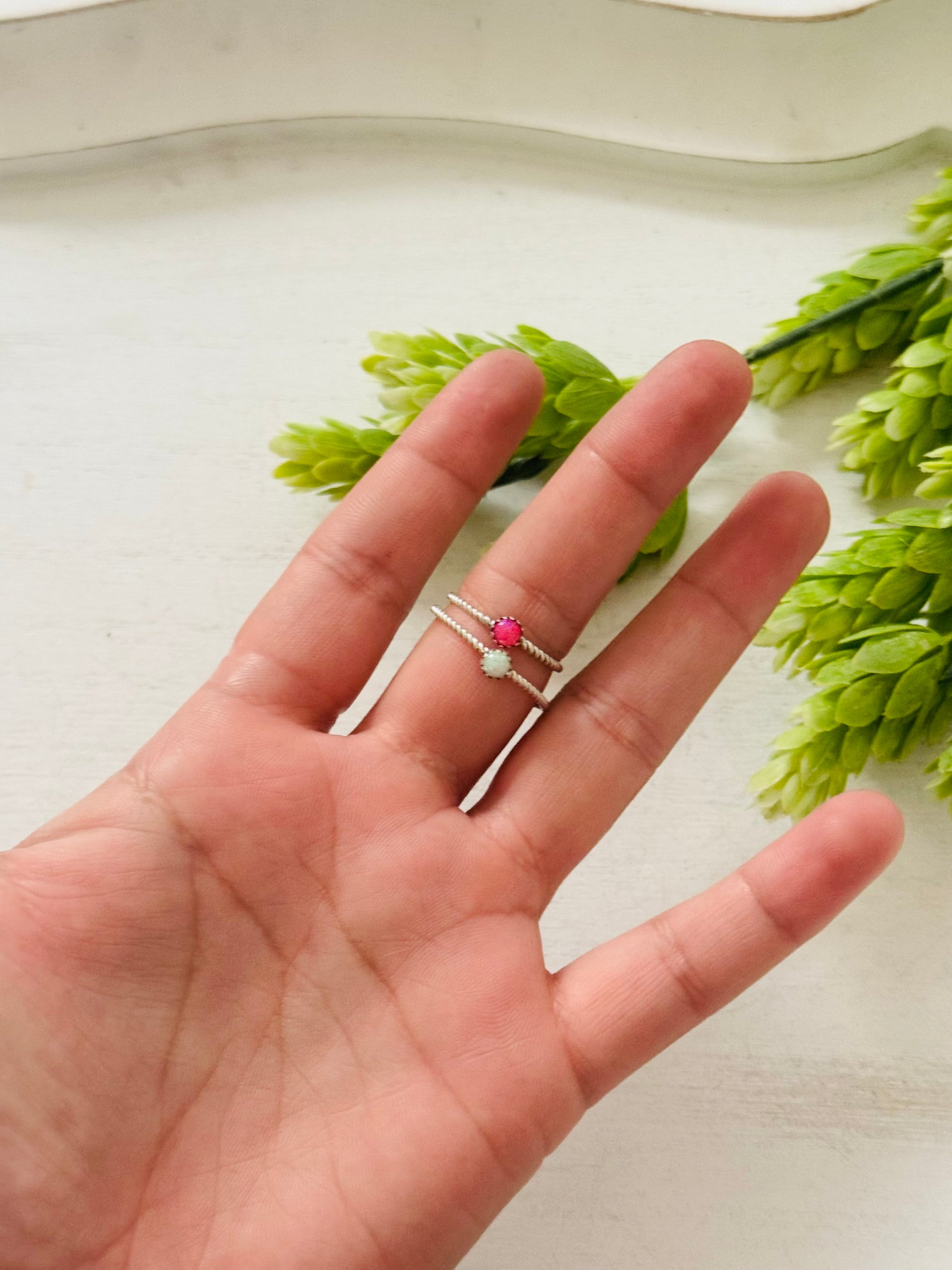 Navajo Made Opal & Sterling Silver Ring