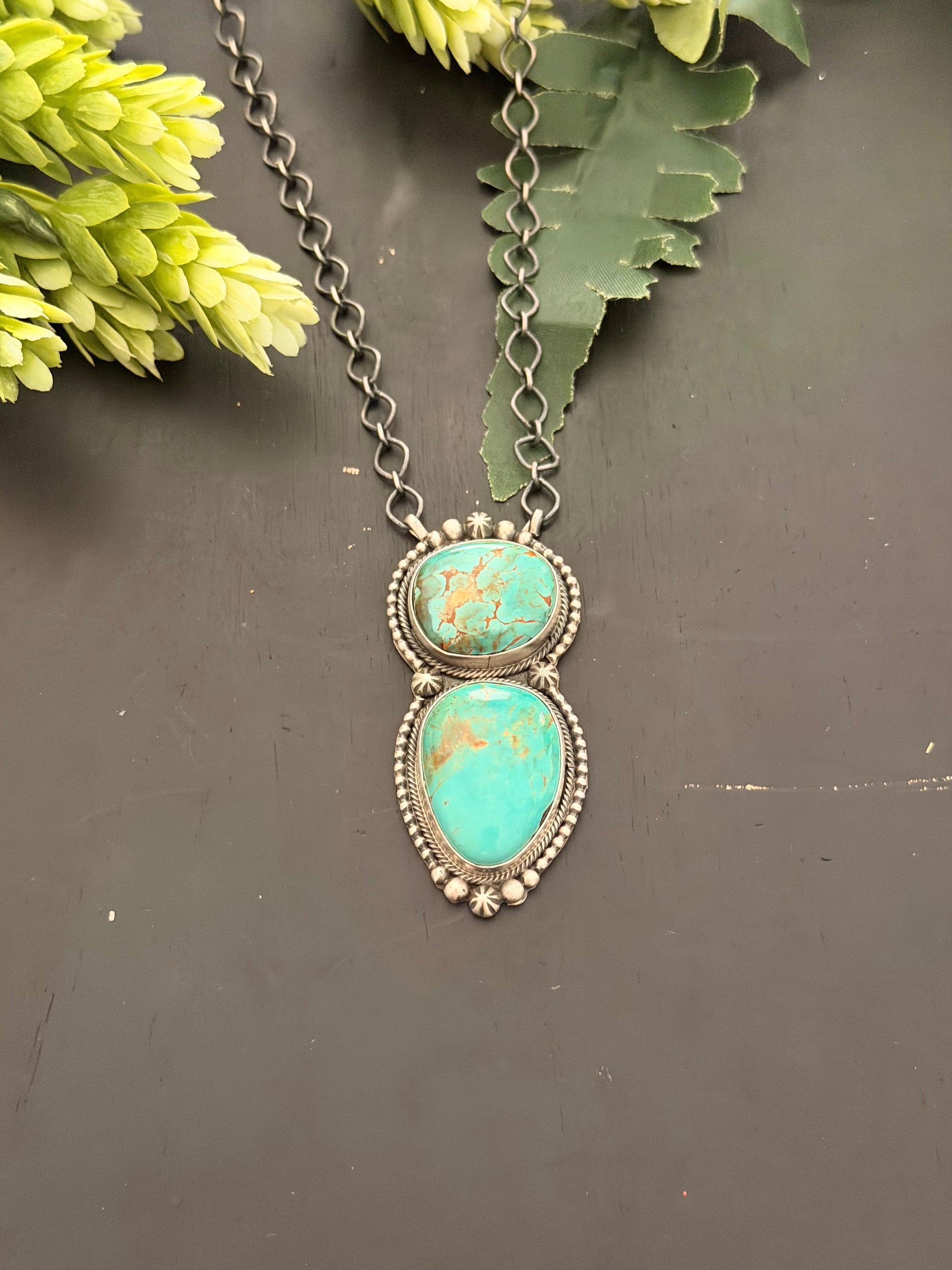 Scott Skeets Kingman Turquoise & Sterling Silver Necklace