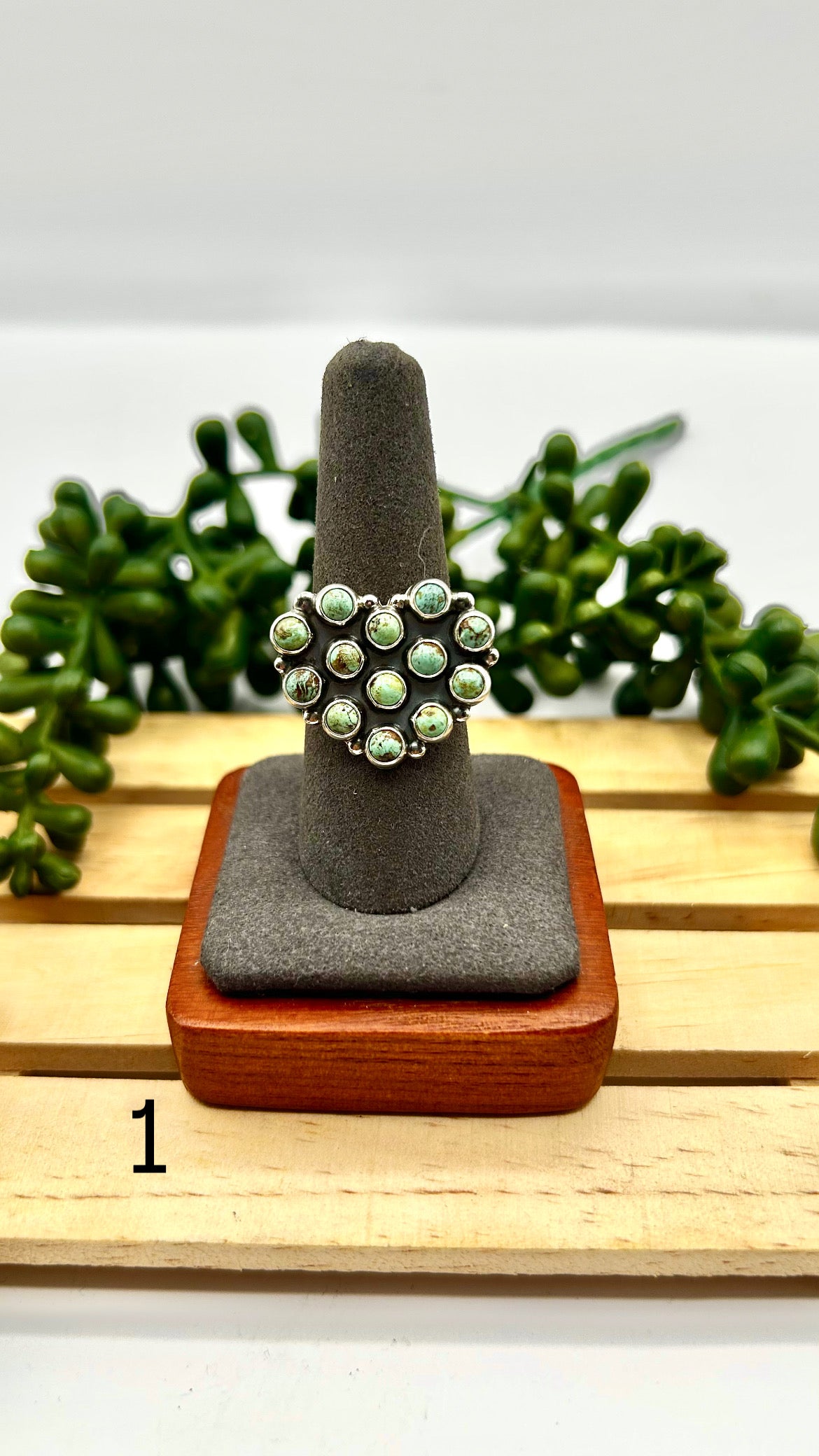Navajo Made Kingman Turquoise & Sterling Silver Ring
