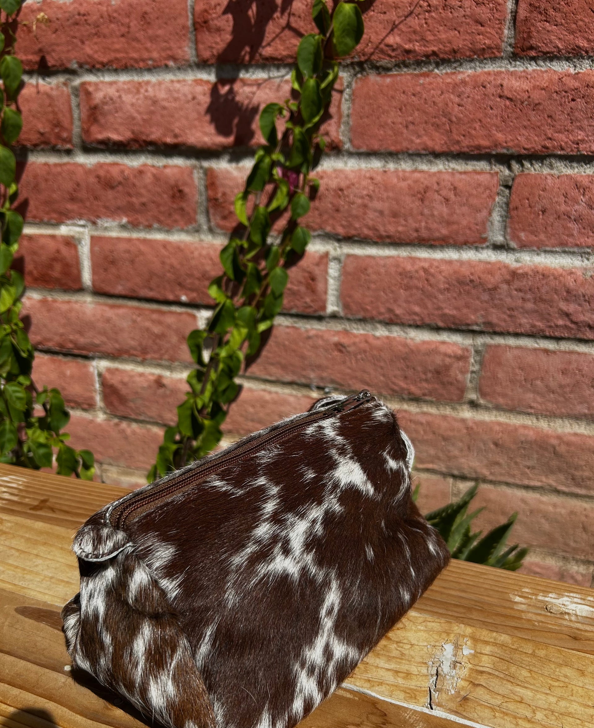 Genuine Leather & Cowhide Toiletry Bag