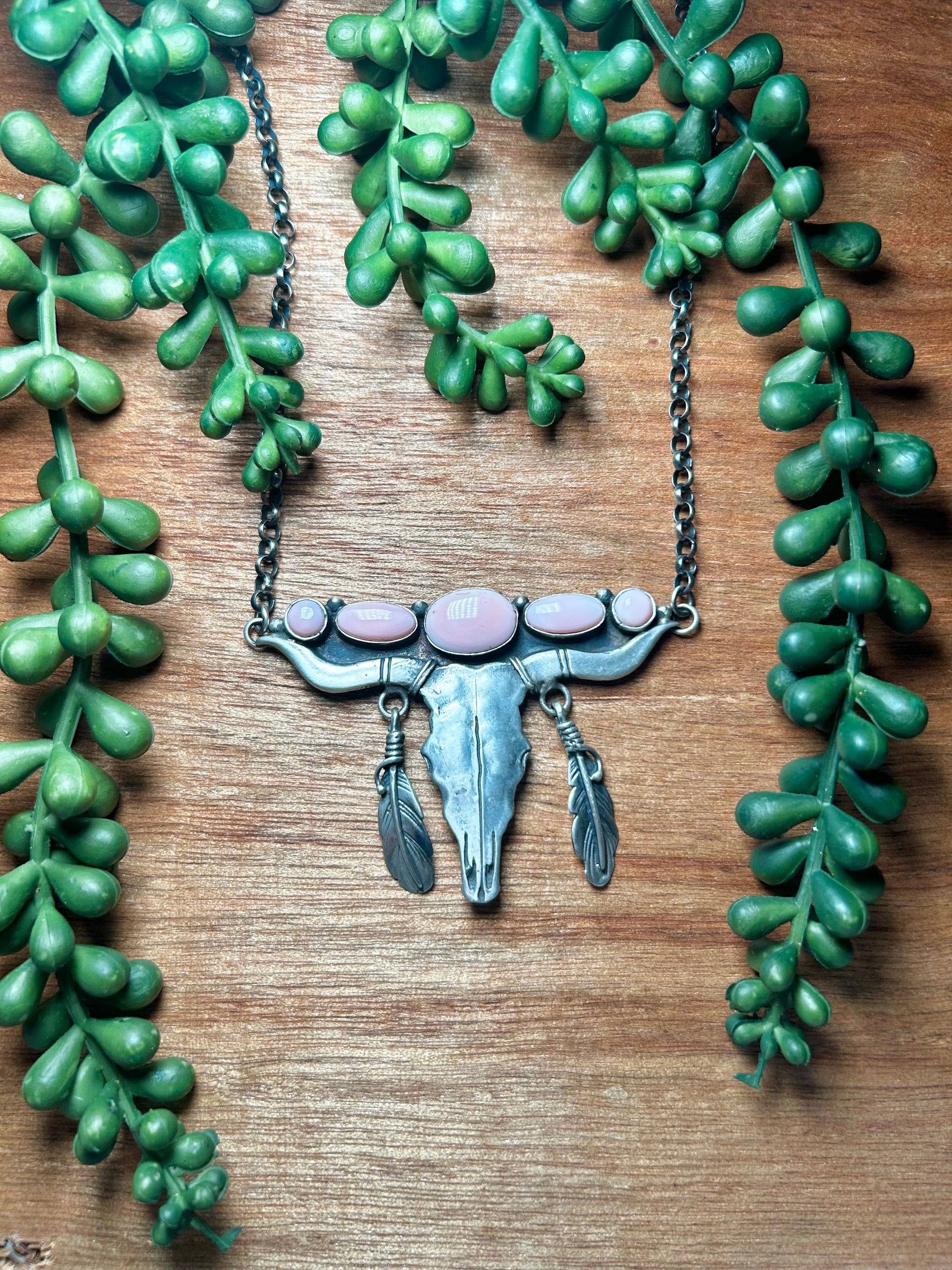 Russell Sam Pink Conch & Sterling Silver Necklace