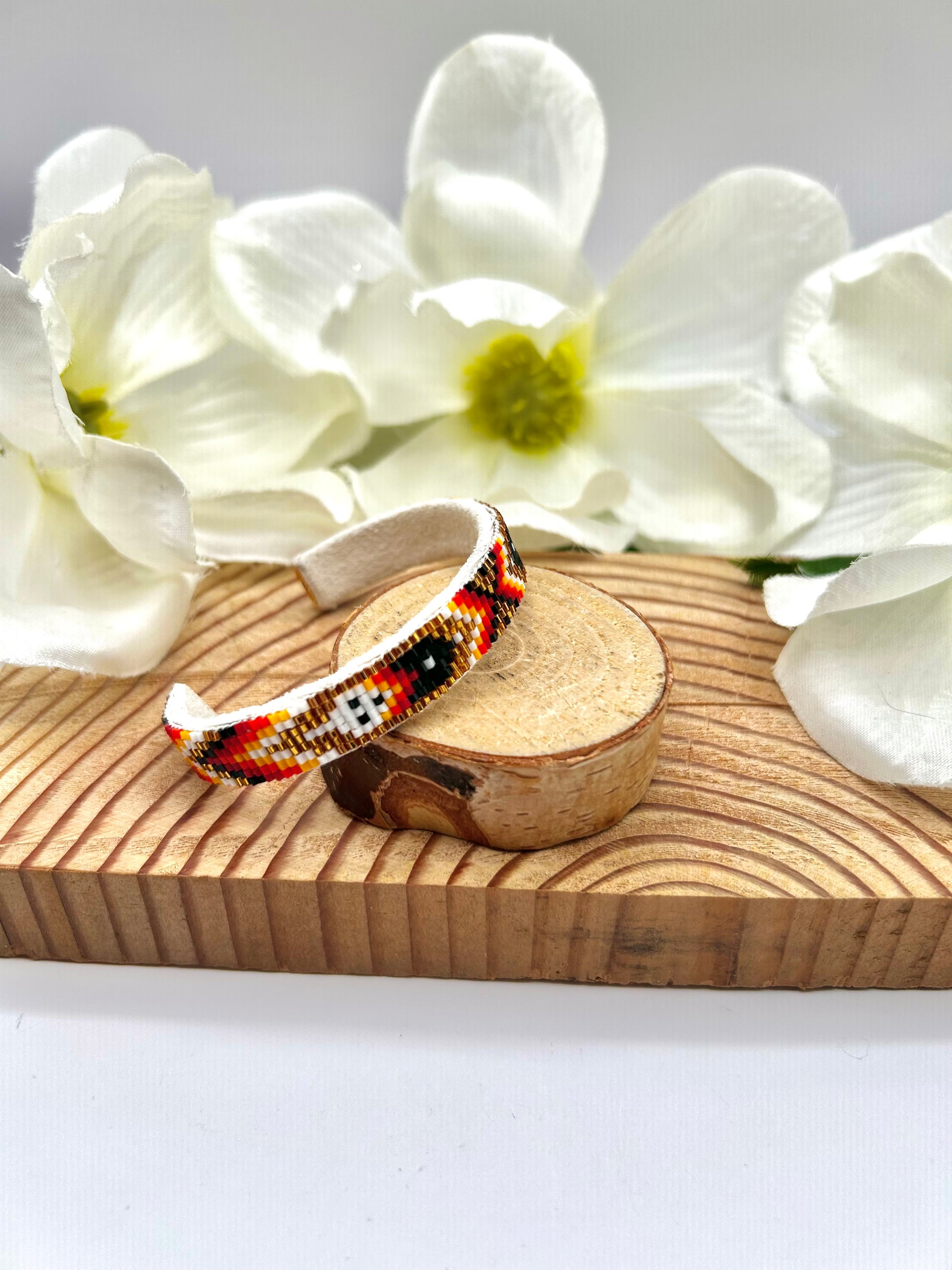 Navajo Made Beaded Cuff Bracelet