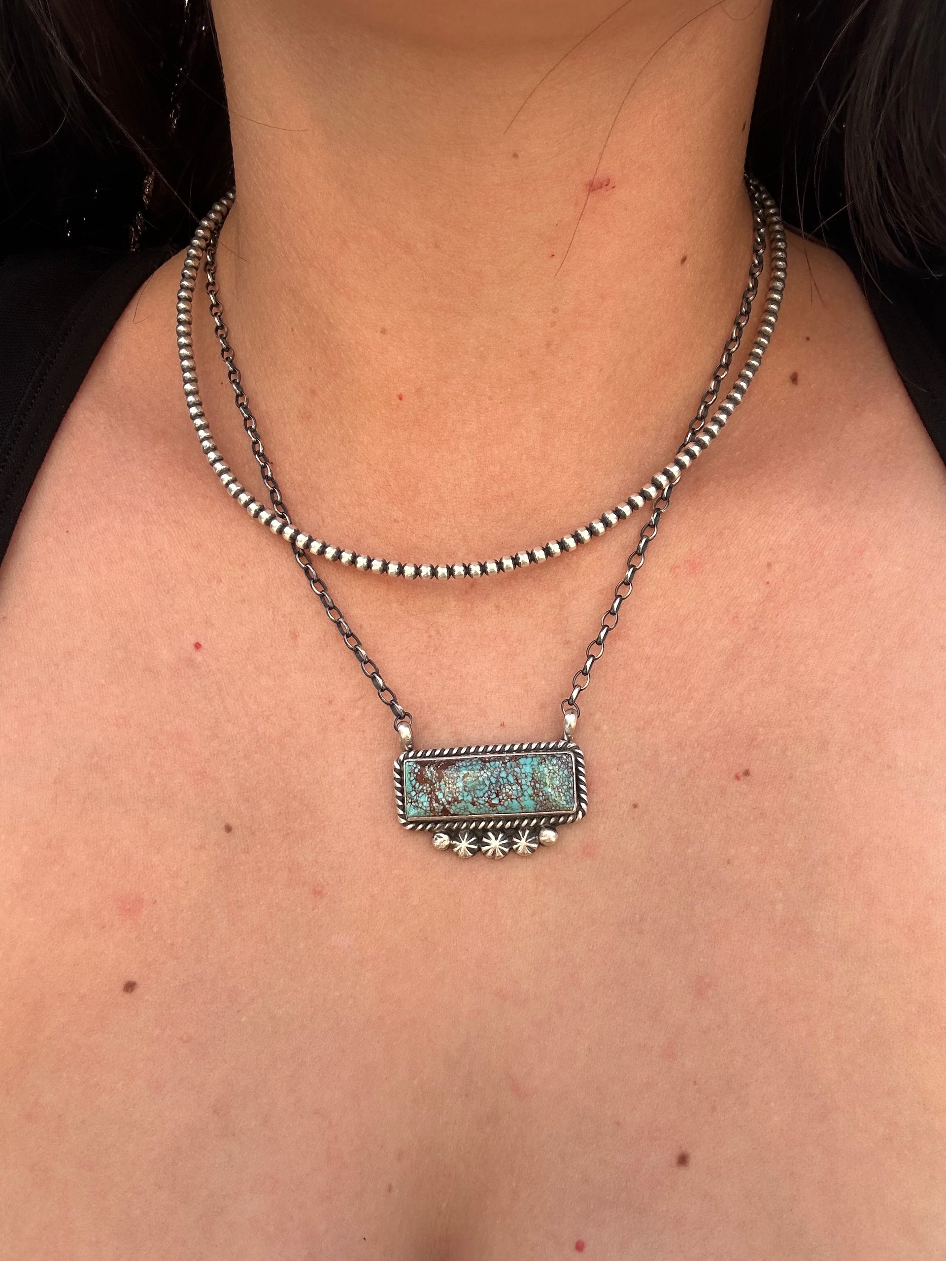 Alfred Martinez Kingman Turquoise & Sterling Silver Necklace