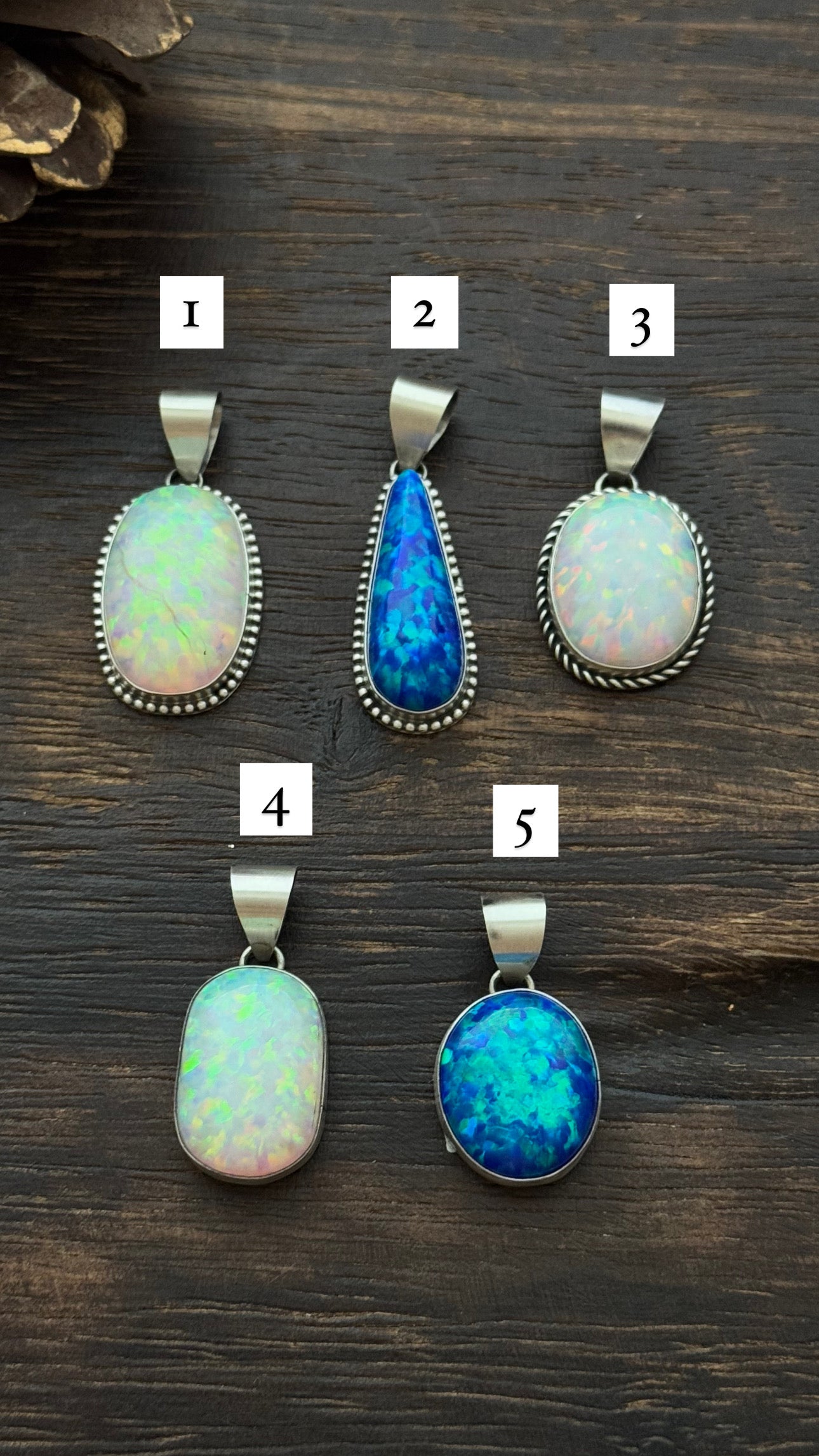 Navajo Made Opal & Sterling Silver Pendant