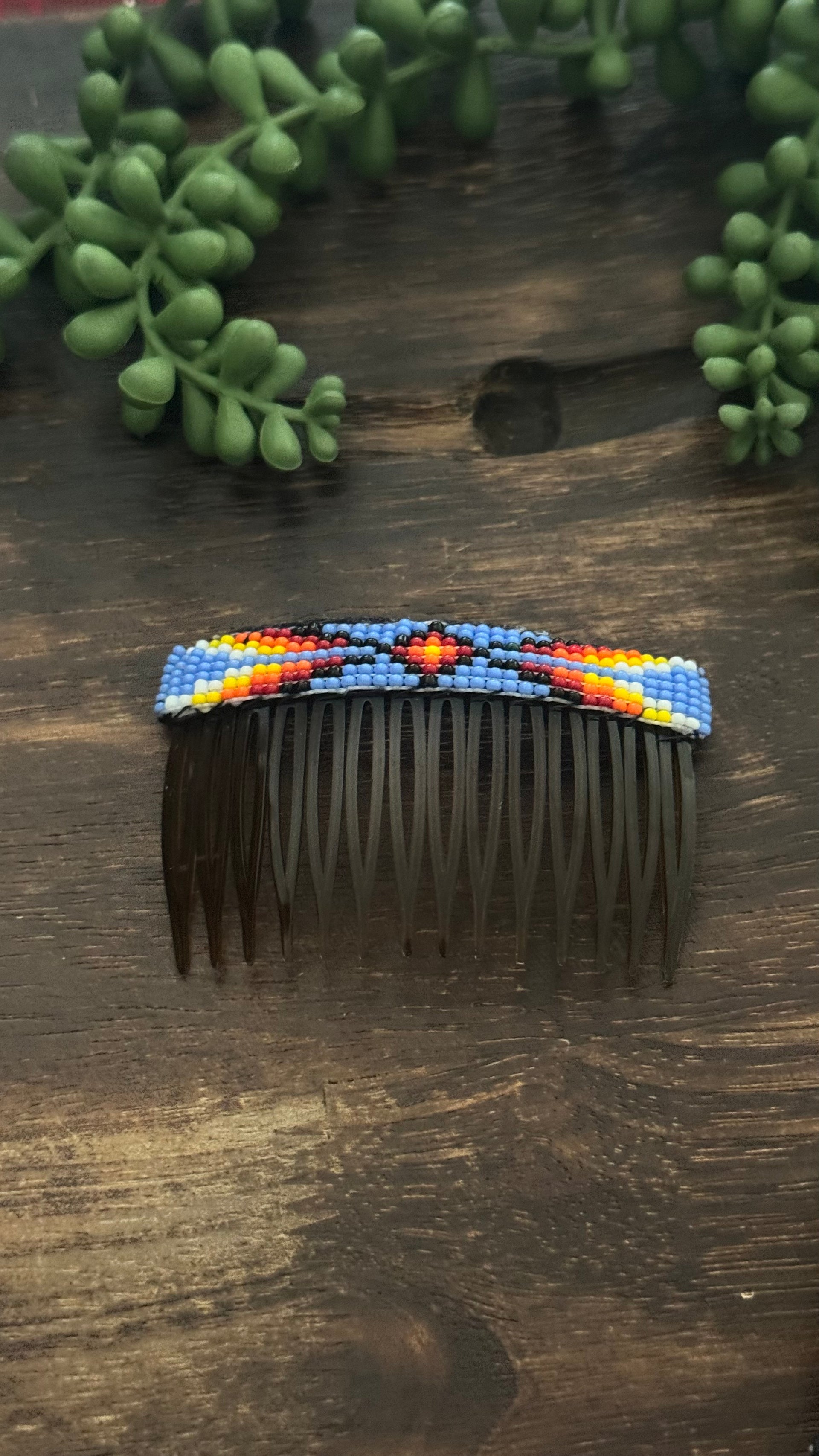 Navajo Made Beaded Hair Combs
