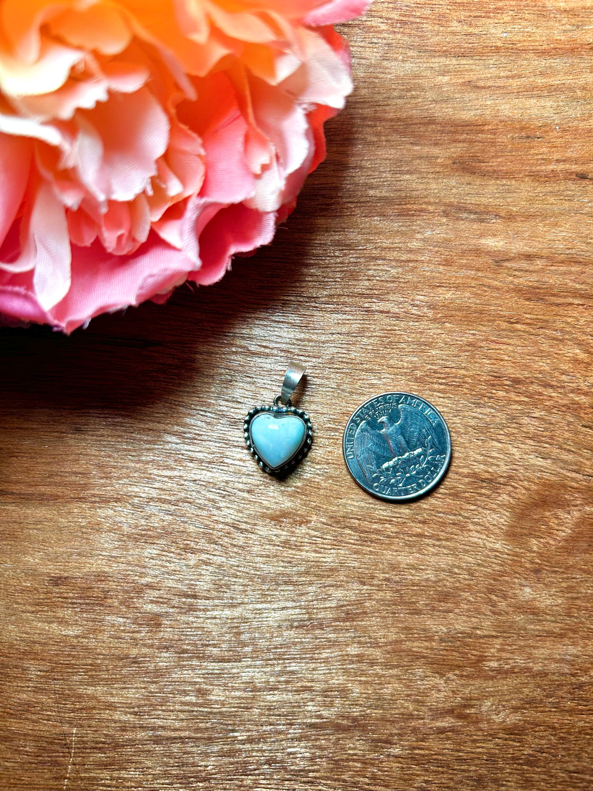 Navajo Made Lanmar & Sterling Silver Pendant