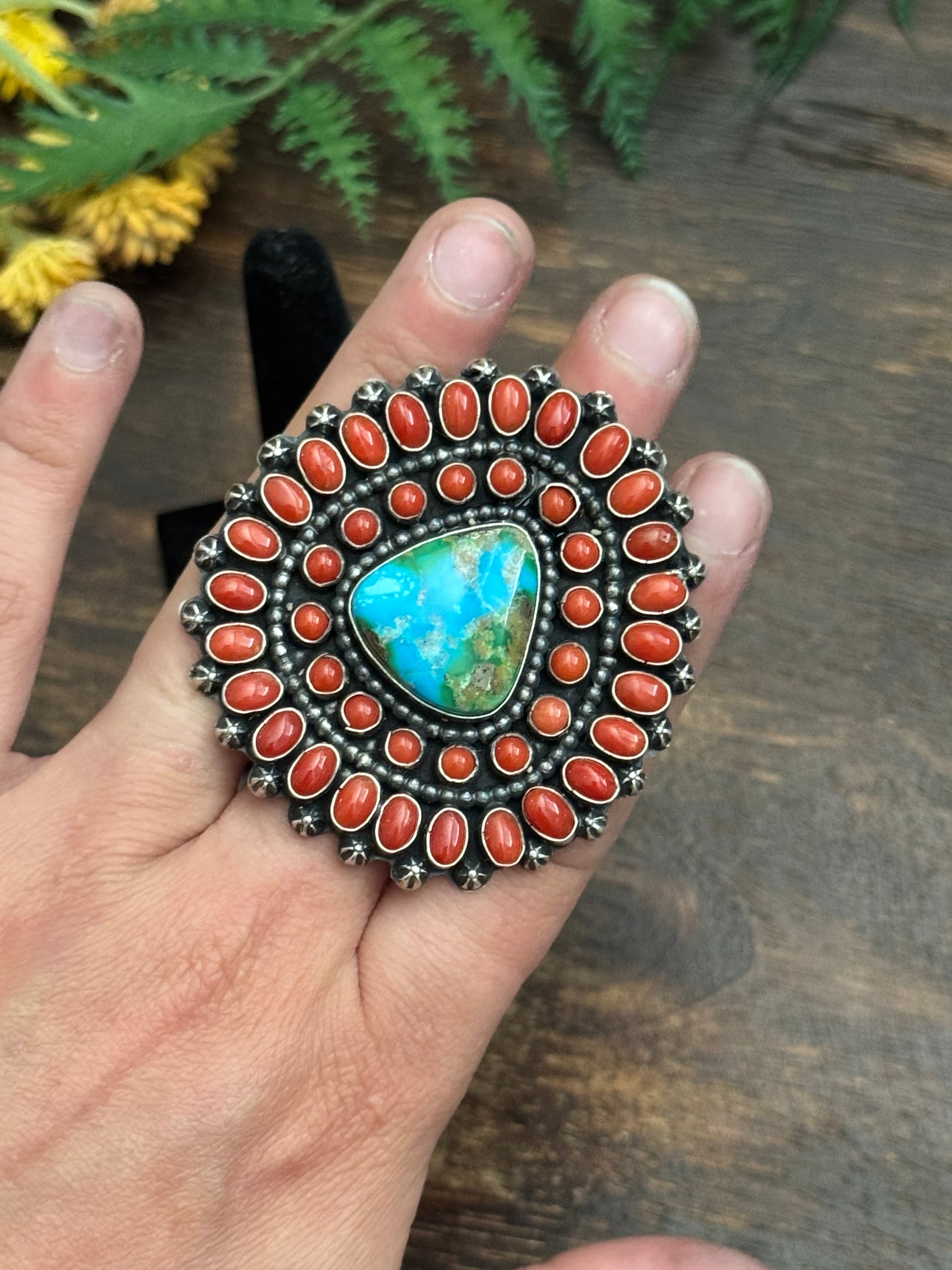 Shawn Cayatineto Multi Stone & Sterling Silver Ring Size 7.5