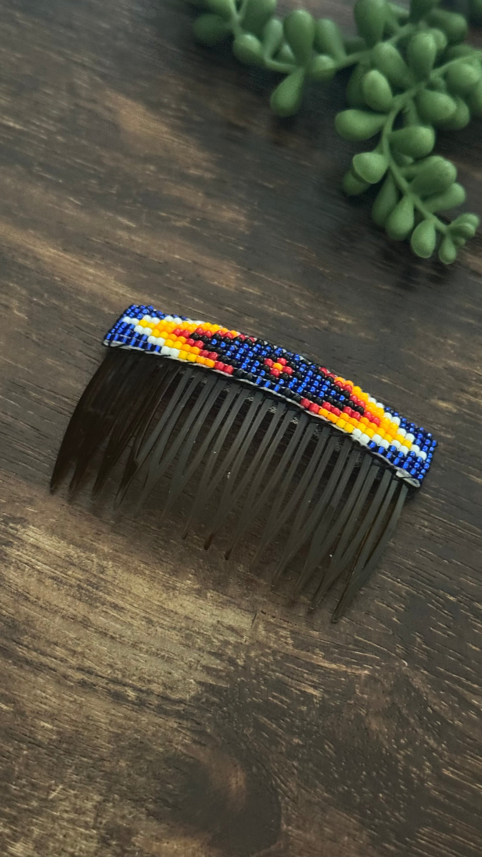 Navajo Made Beaded Hair Combs