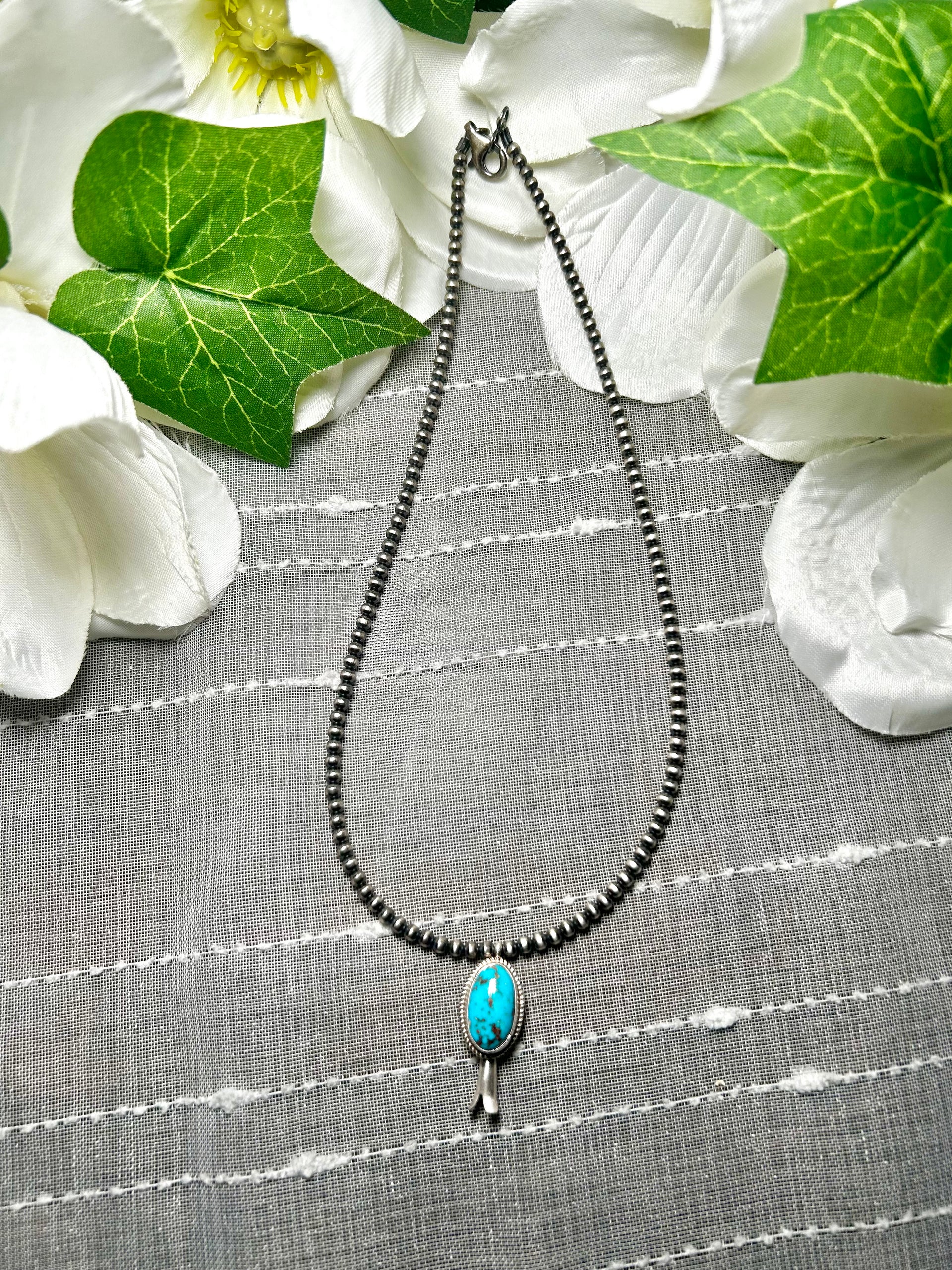 George Rios Blue Ridge Turquoise & Sterling Silver Necklace