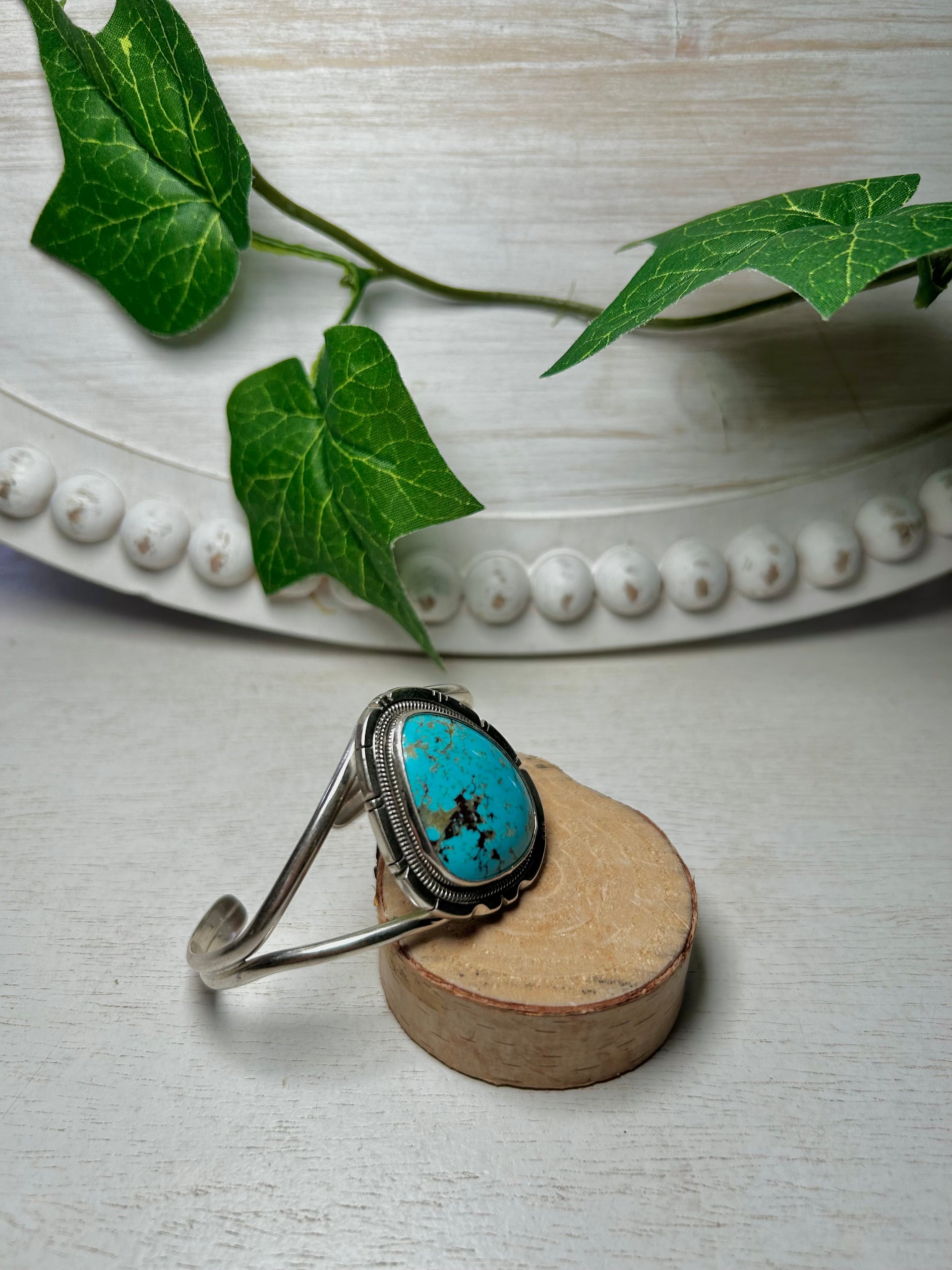 Wydell Billie Red Skin Turquoise & Sterling Silver Cuff Bracelet