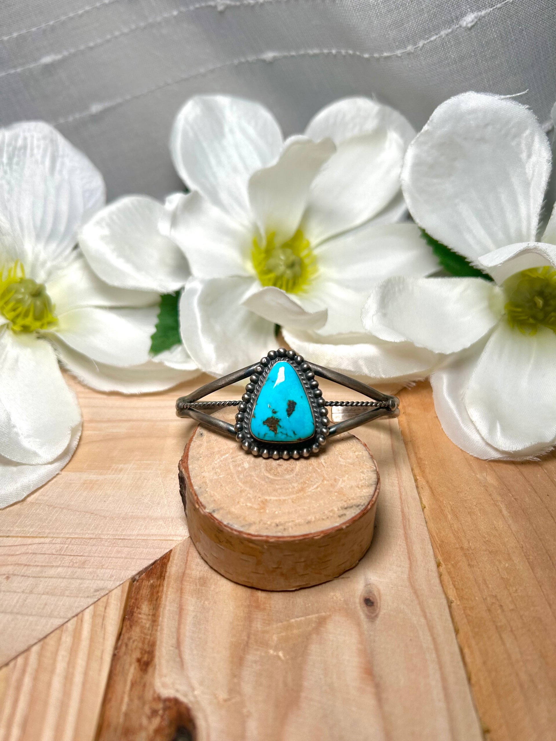 Dave Skeets Kingman Turquoise & Sterling Silver Cuff Bracelet