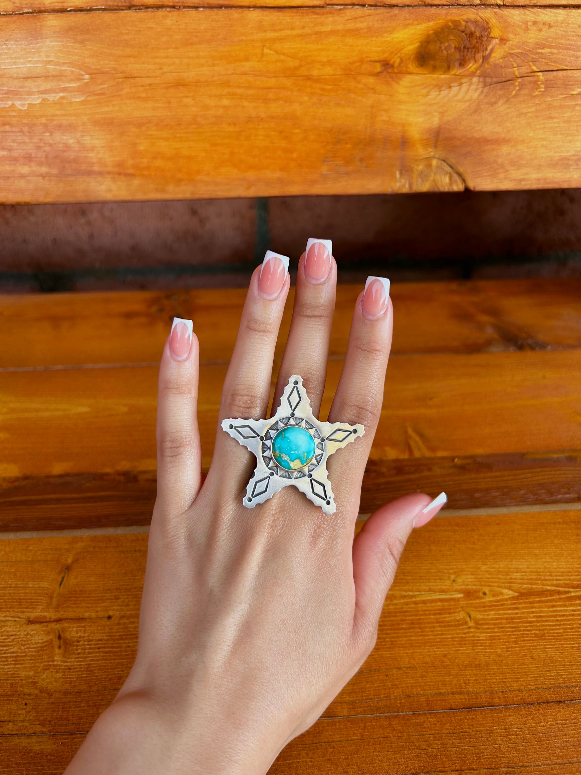 Charles Johnson Sonoran Mountain Turquoise & Sterling Silver Adjustable Ring