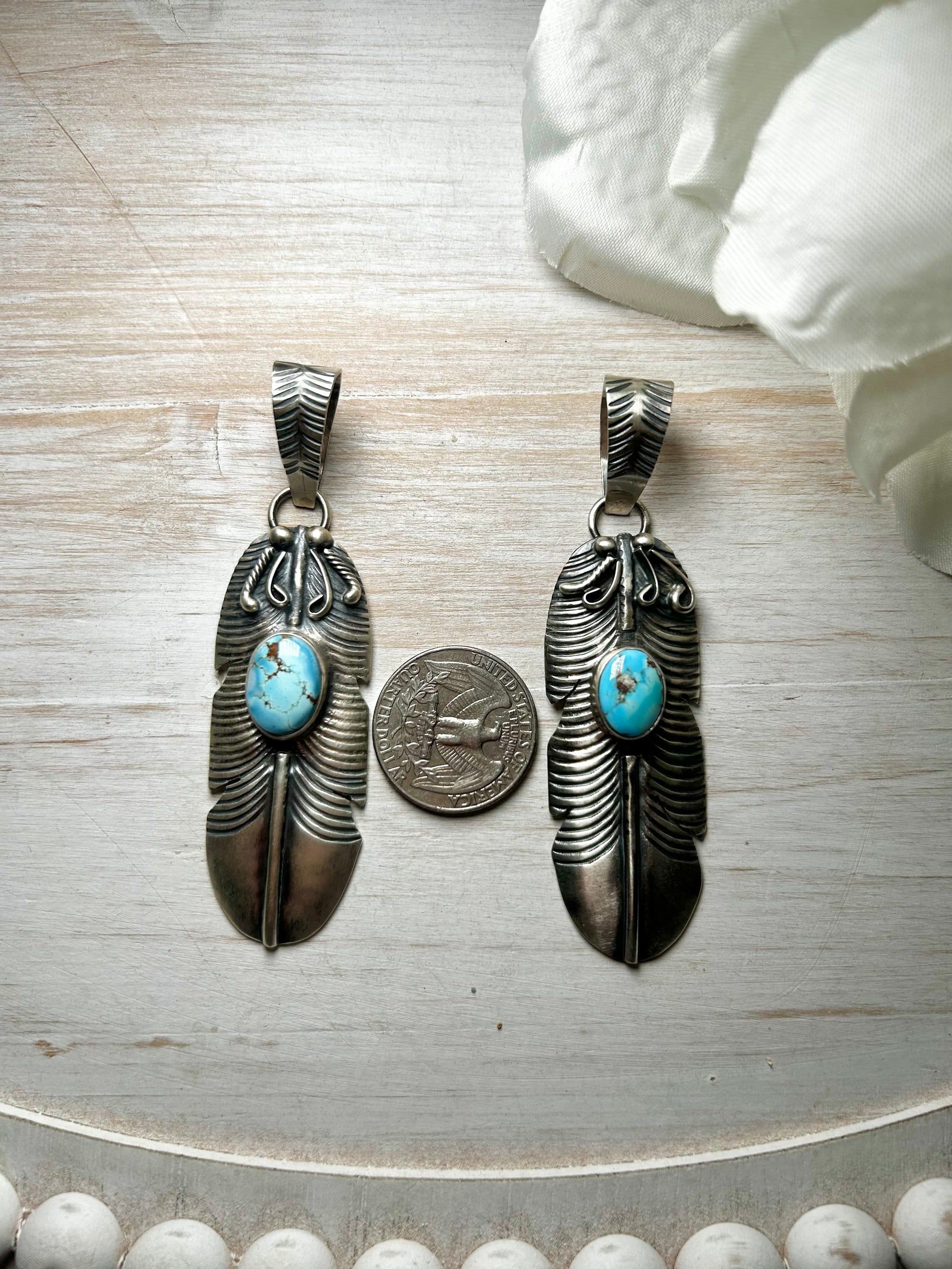 Navajo Made Golden Hill & Sterling Silver Pendant