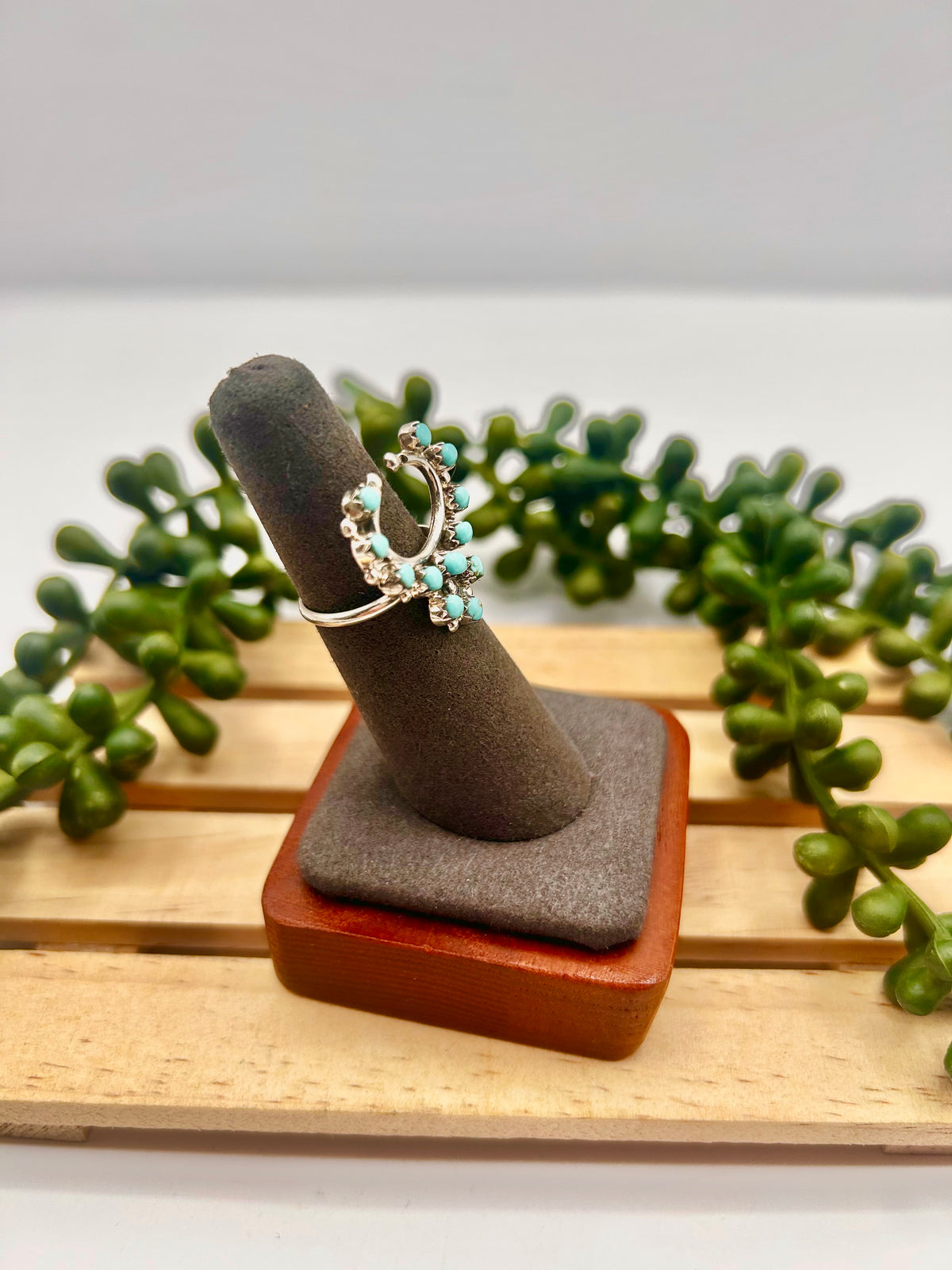 Zuni Made Kingman Turquoise & Sterling Silver Ring