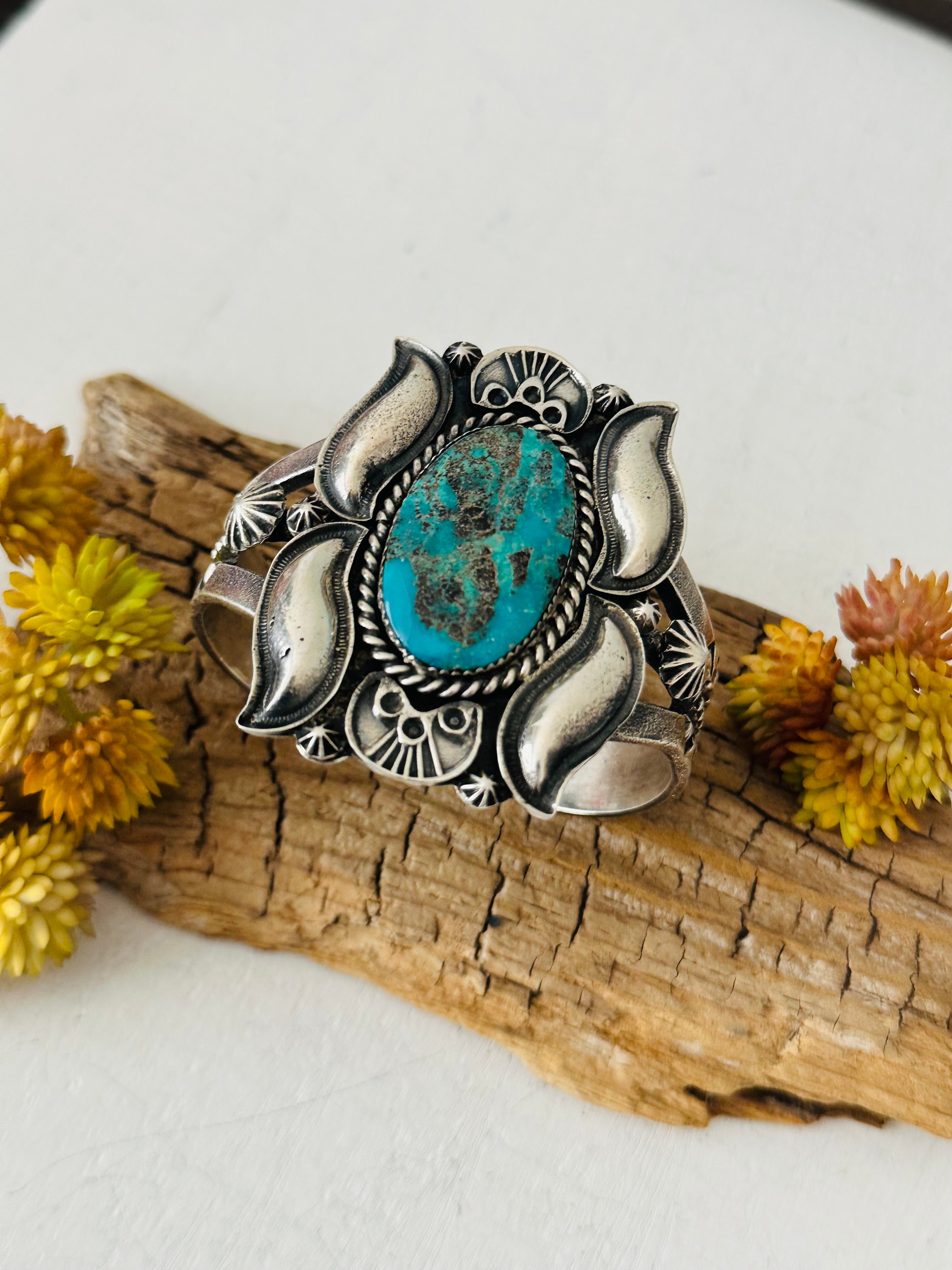 Kindale Billah Kingman Turquoise & Sterling Silver Cuff Bracelet