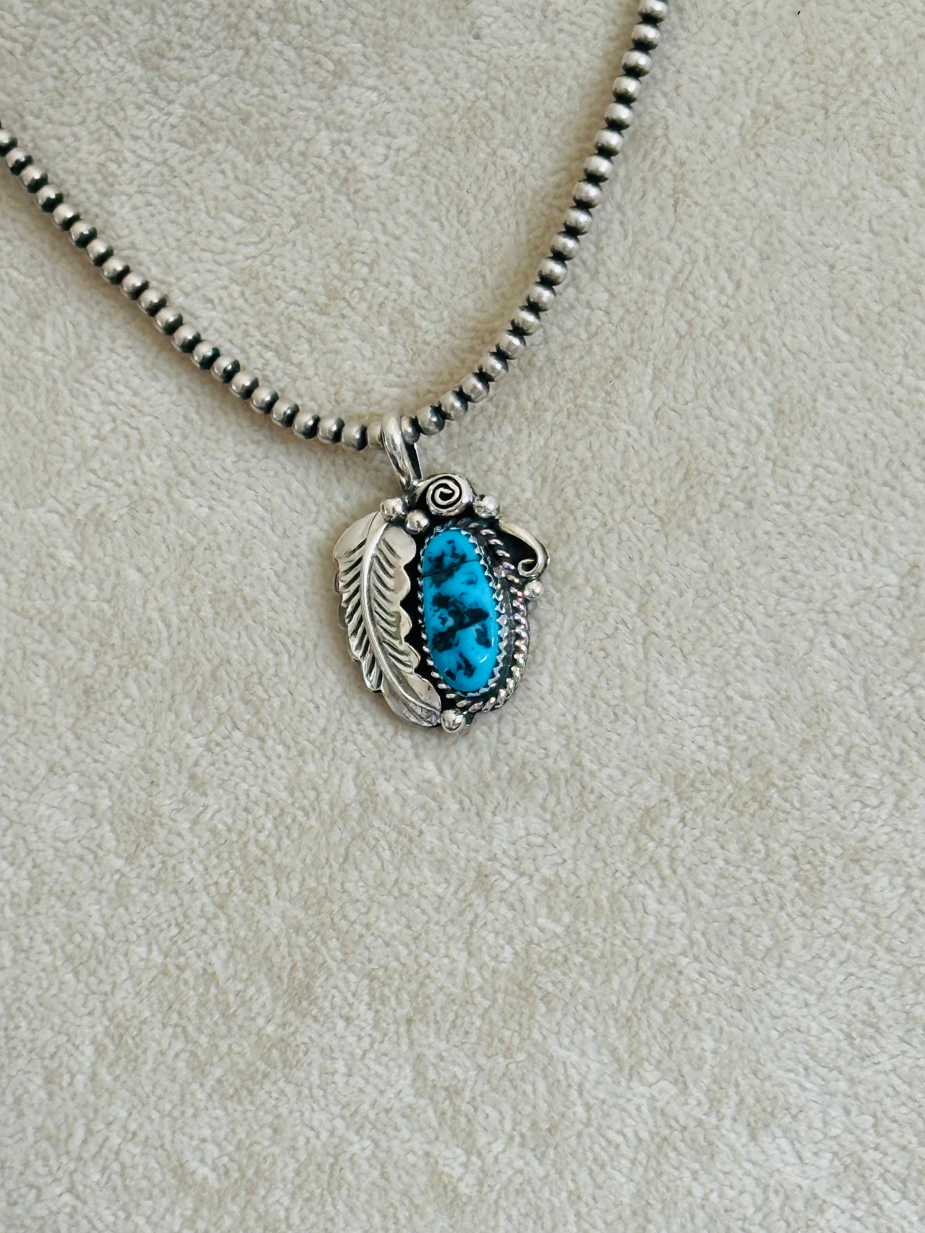 Julia Etsitty Kingman Turquoise & Sterling Silver Pendants