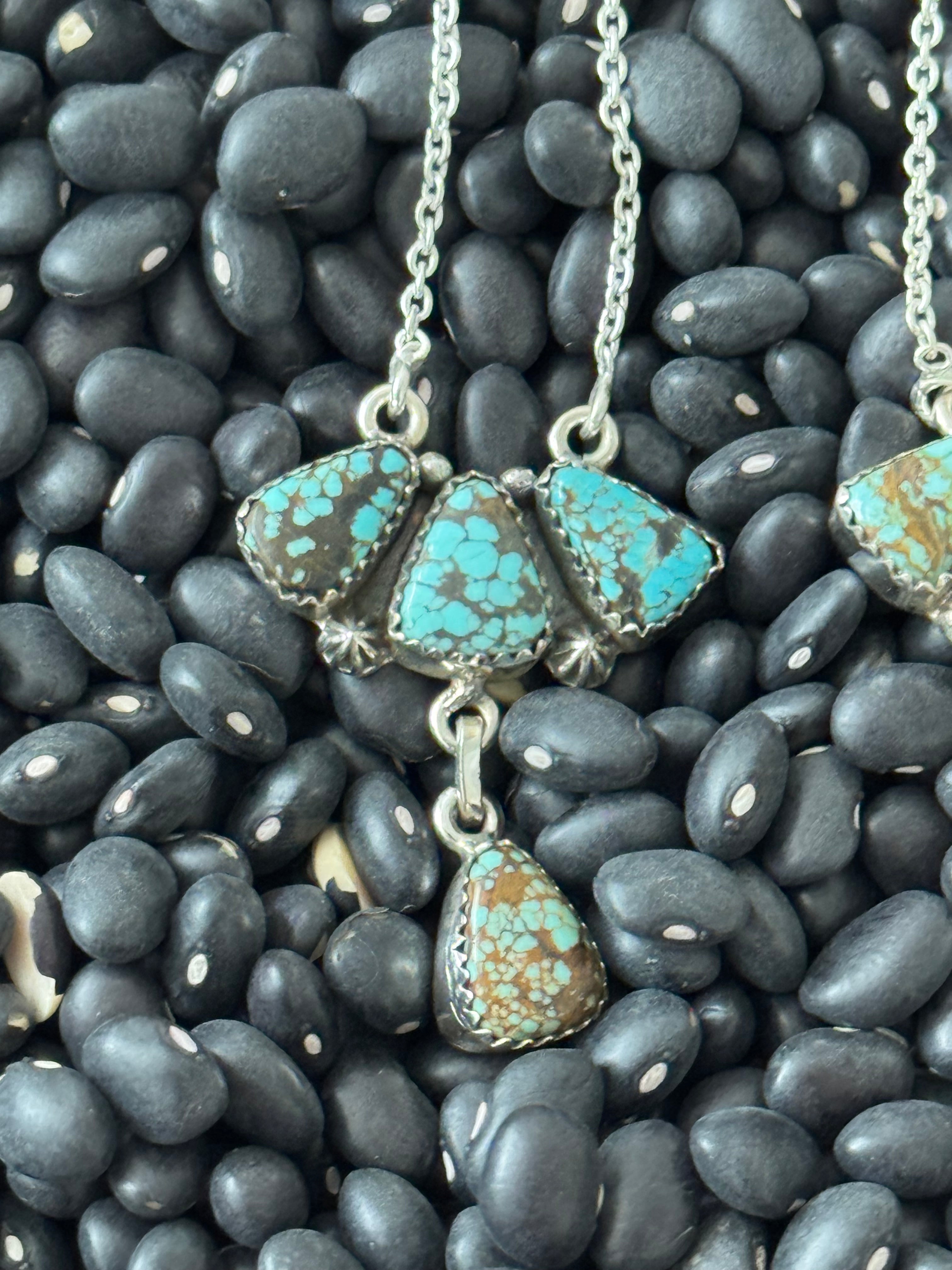 Southwest #8 Turquoise & Sterling Silver Necklace