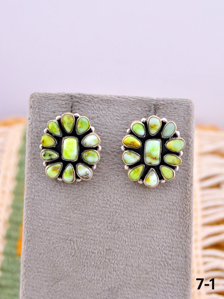 Southwest Made Palomino & Sterling Silver Post Earrings
