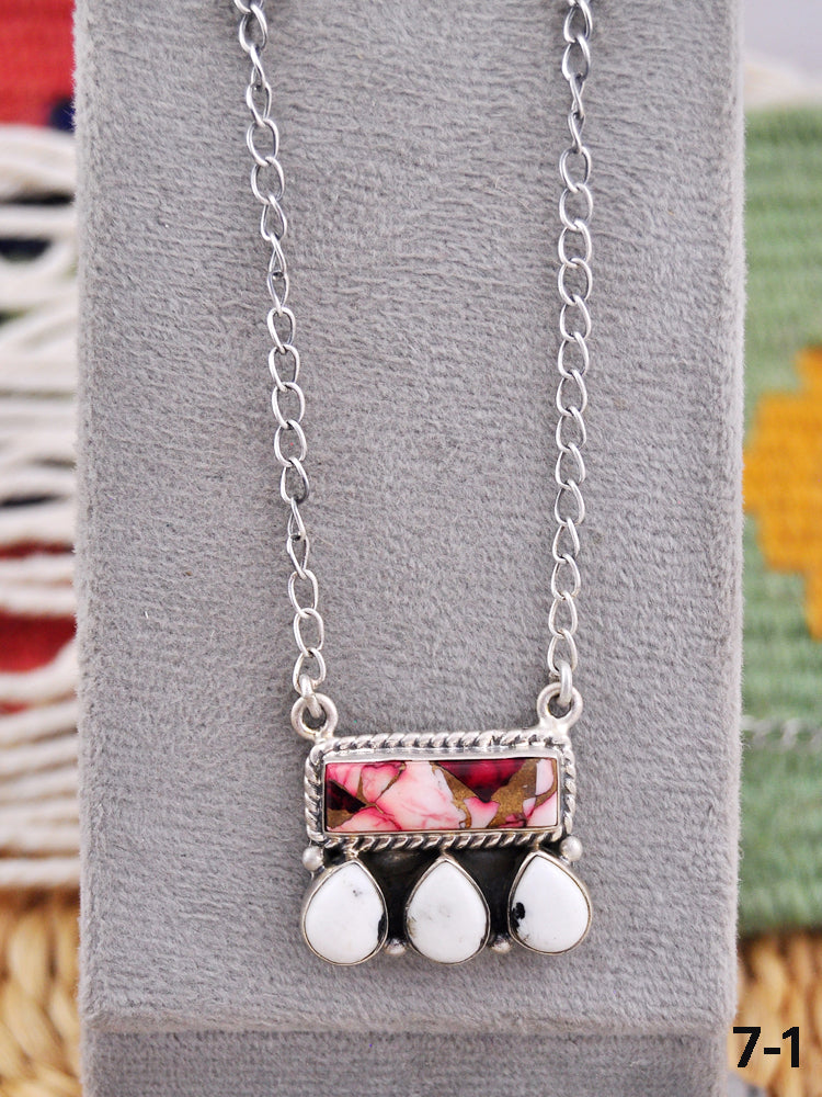 Southwest Made Multi Stone & Sterling Silver Necklace